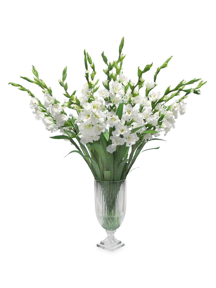 Winward Home Everyday Cut Vase White Gladiolus