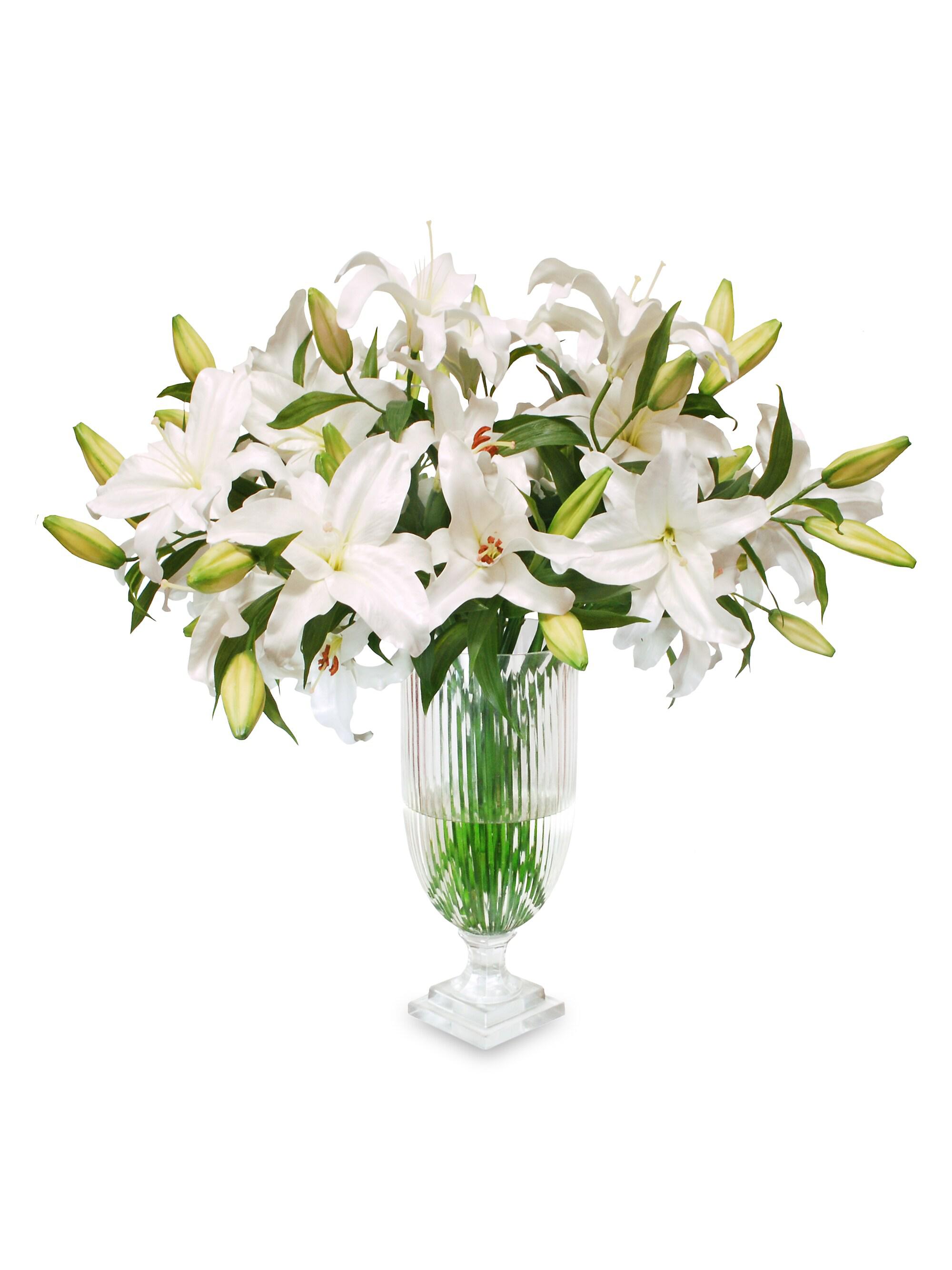 Winward Home Everyday Stripe Cut VaseLily Casablanca