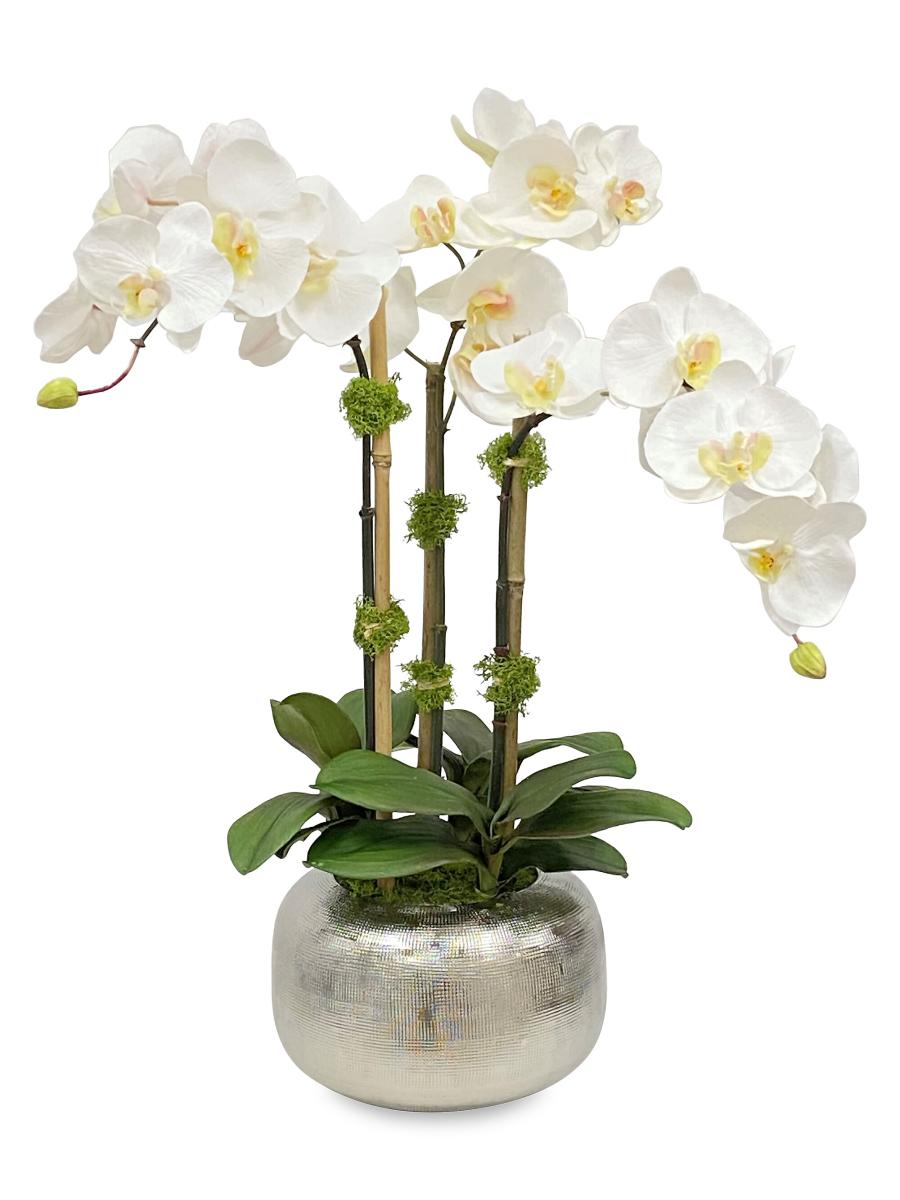 Winward Home Imitation Orchid In Artisanal Pot