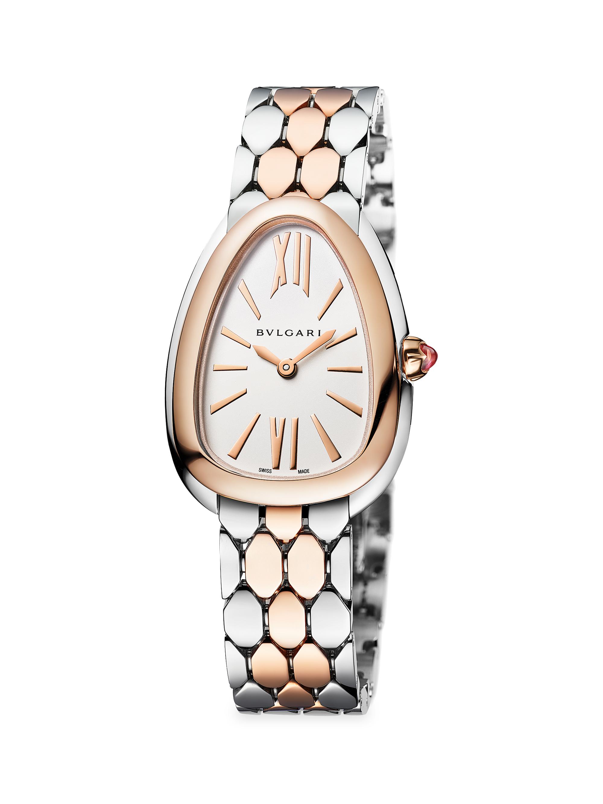 BVLGARI Women's Serpenti Seduttori Two-Tone Bracelet Watch - Rose Gold