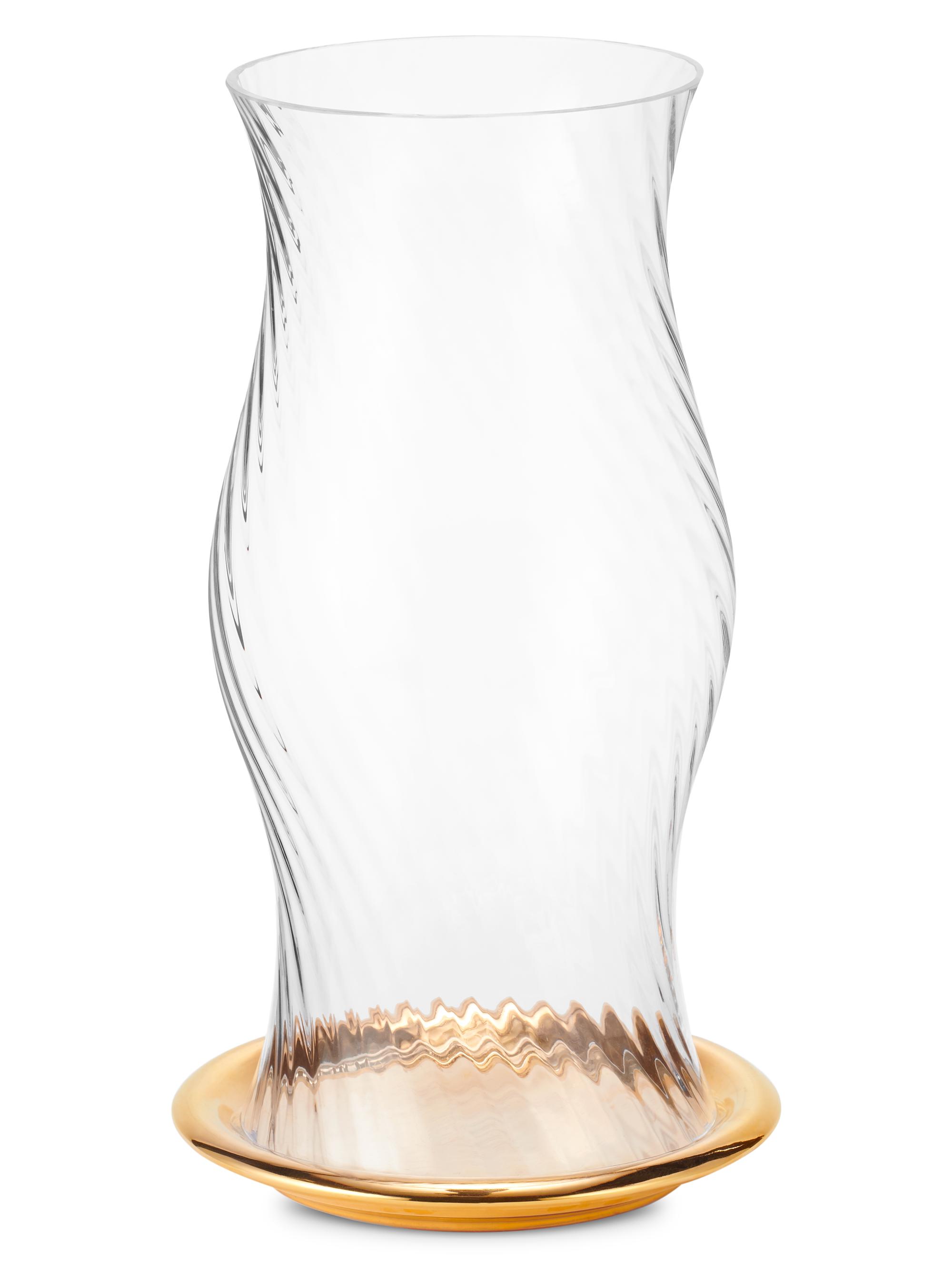 Aerin Milla Small Ceramic & Glass Hurricane - Clear Gold