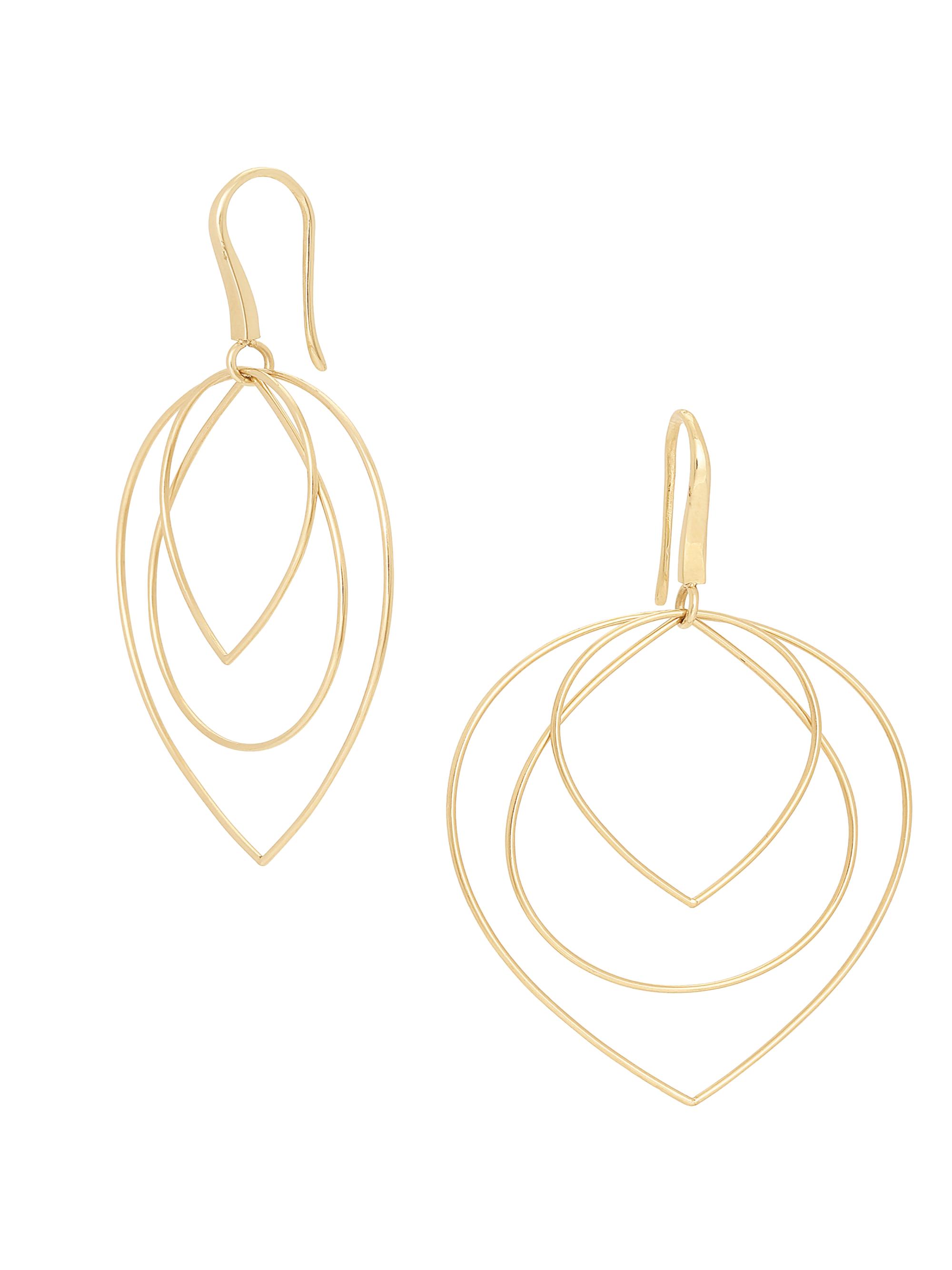 Lana Women's 3-Tier 14K Yellow Gold Earrings - Yellow Gold