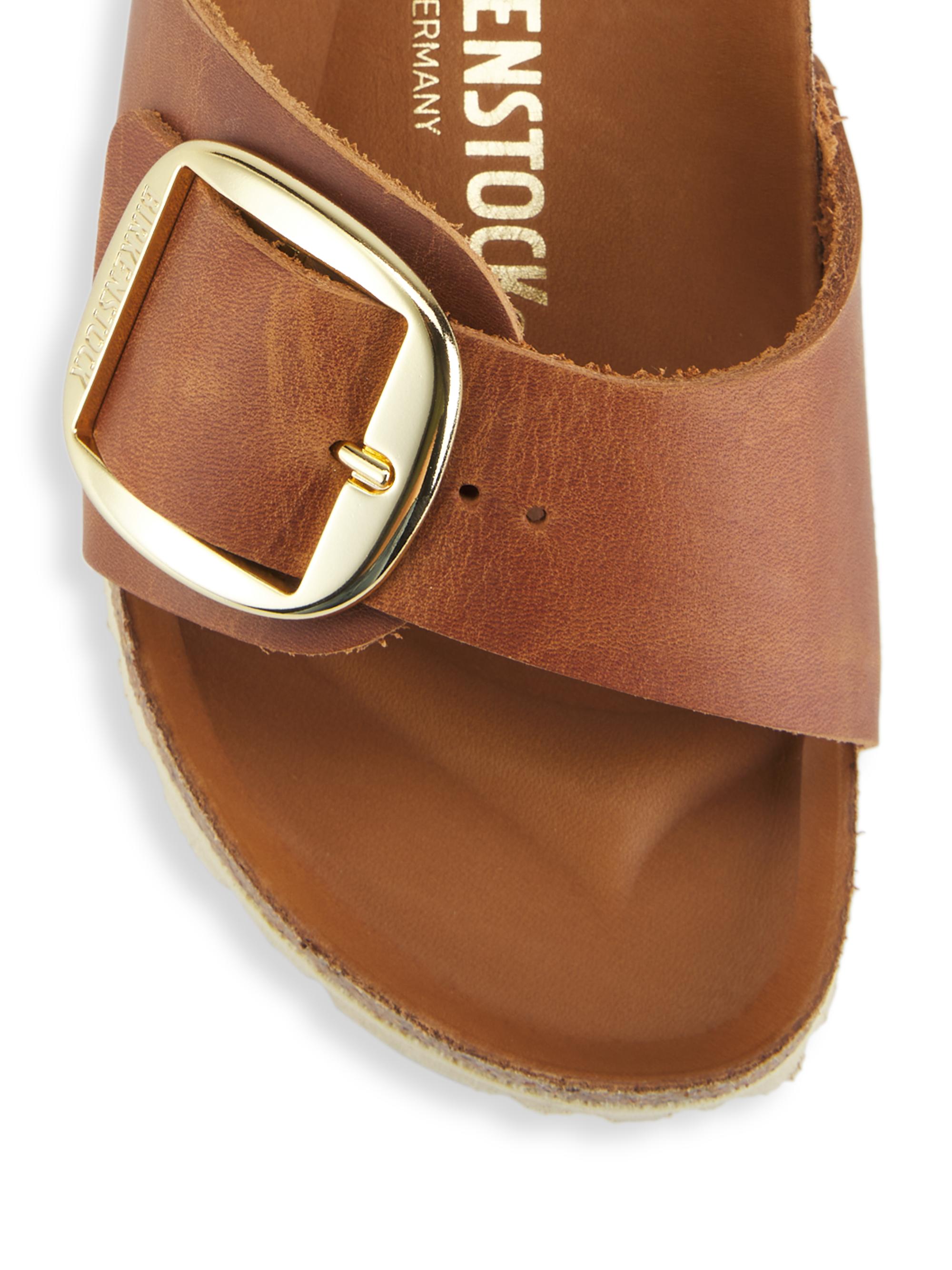 Birkenstock Madrid Big-Buckle Leather Sandals | Saks Fifth