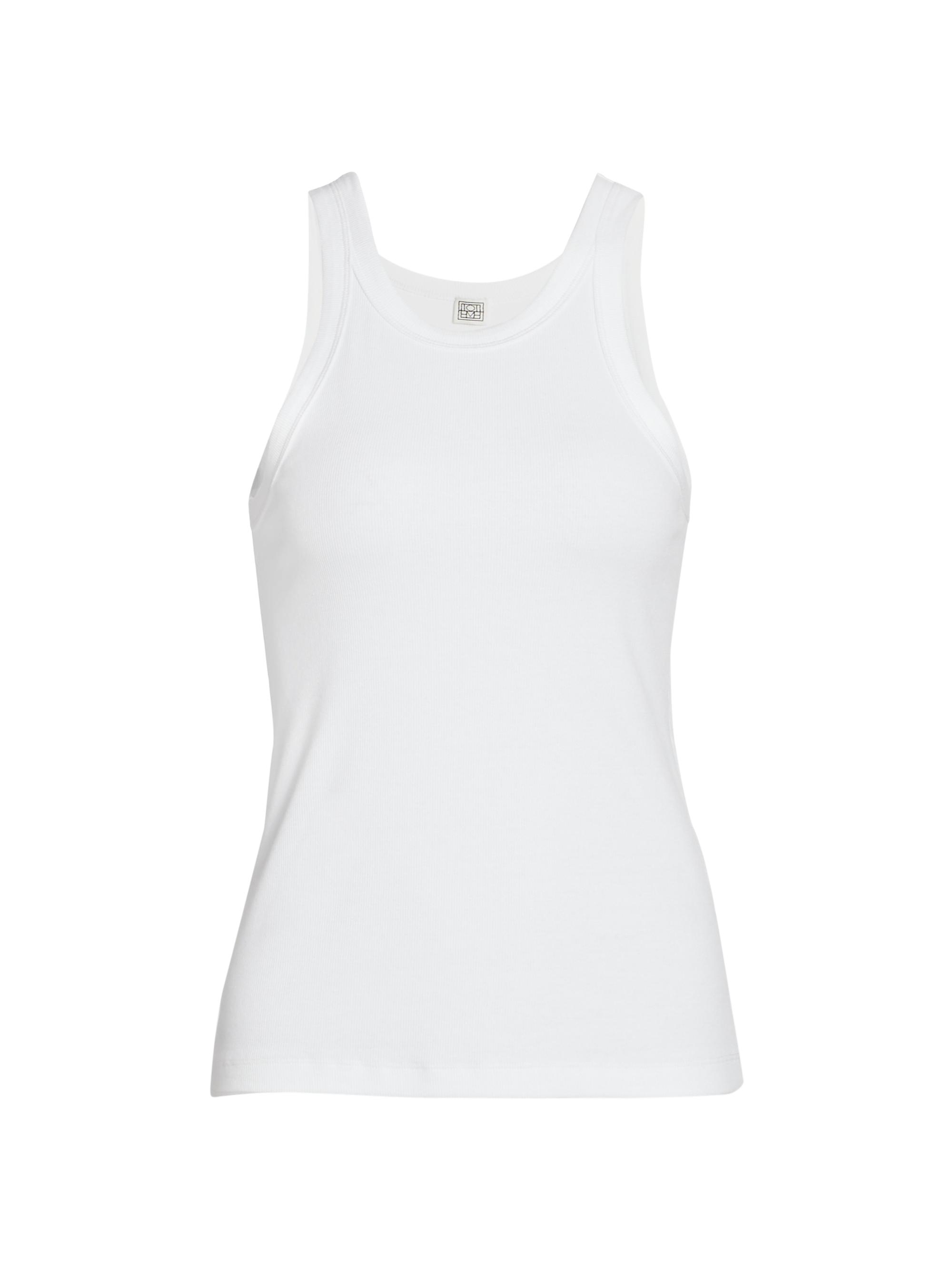 Toteme Women's Curved Rib Tank Top - White