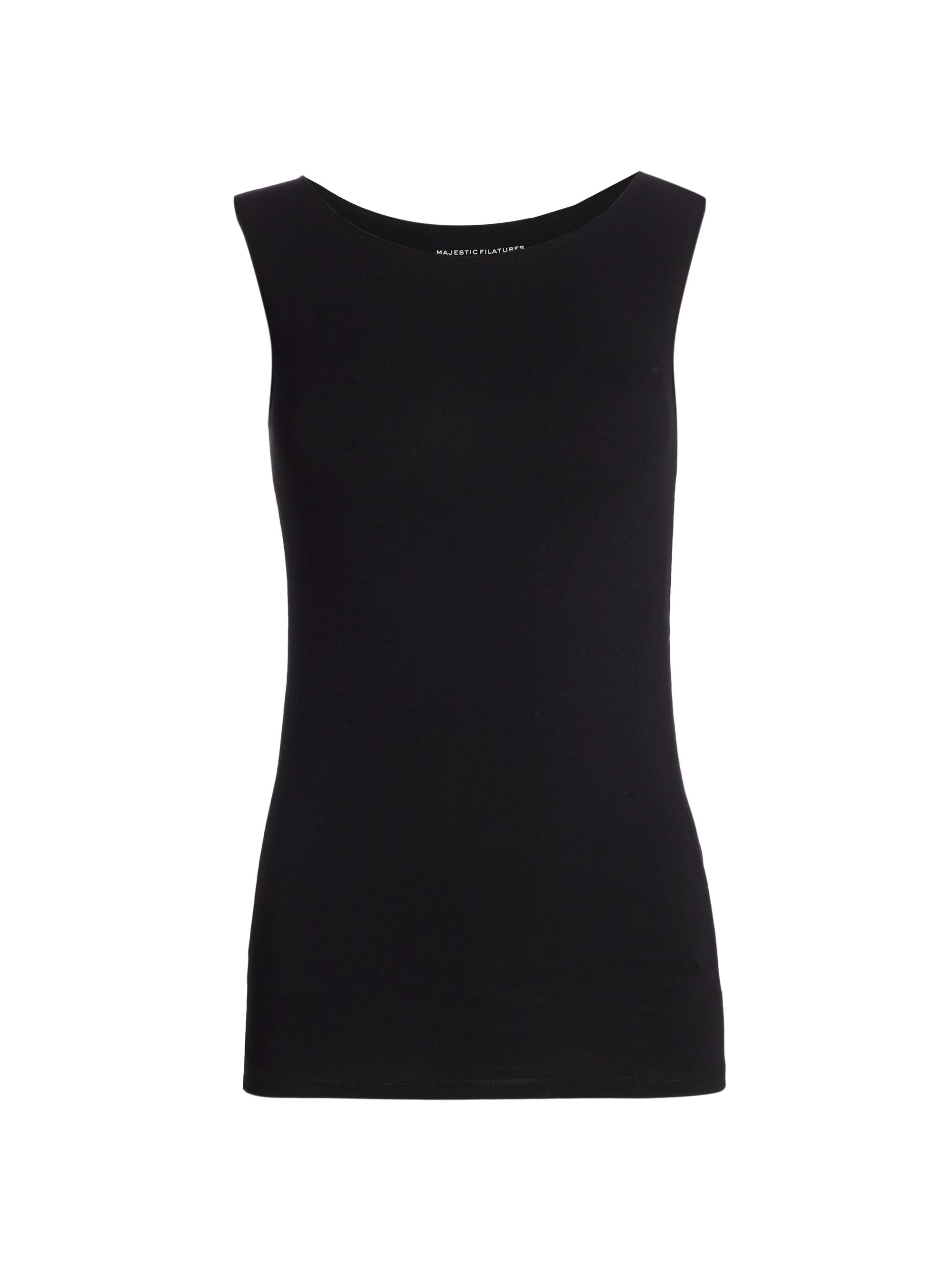 Majestic Filatures Women's Soft Crewneck Tank - Noir