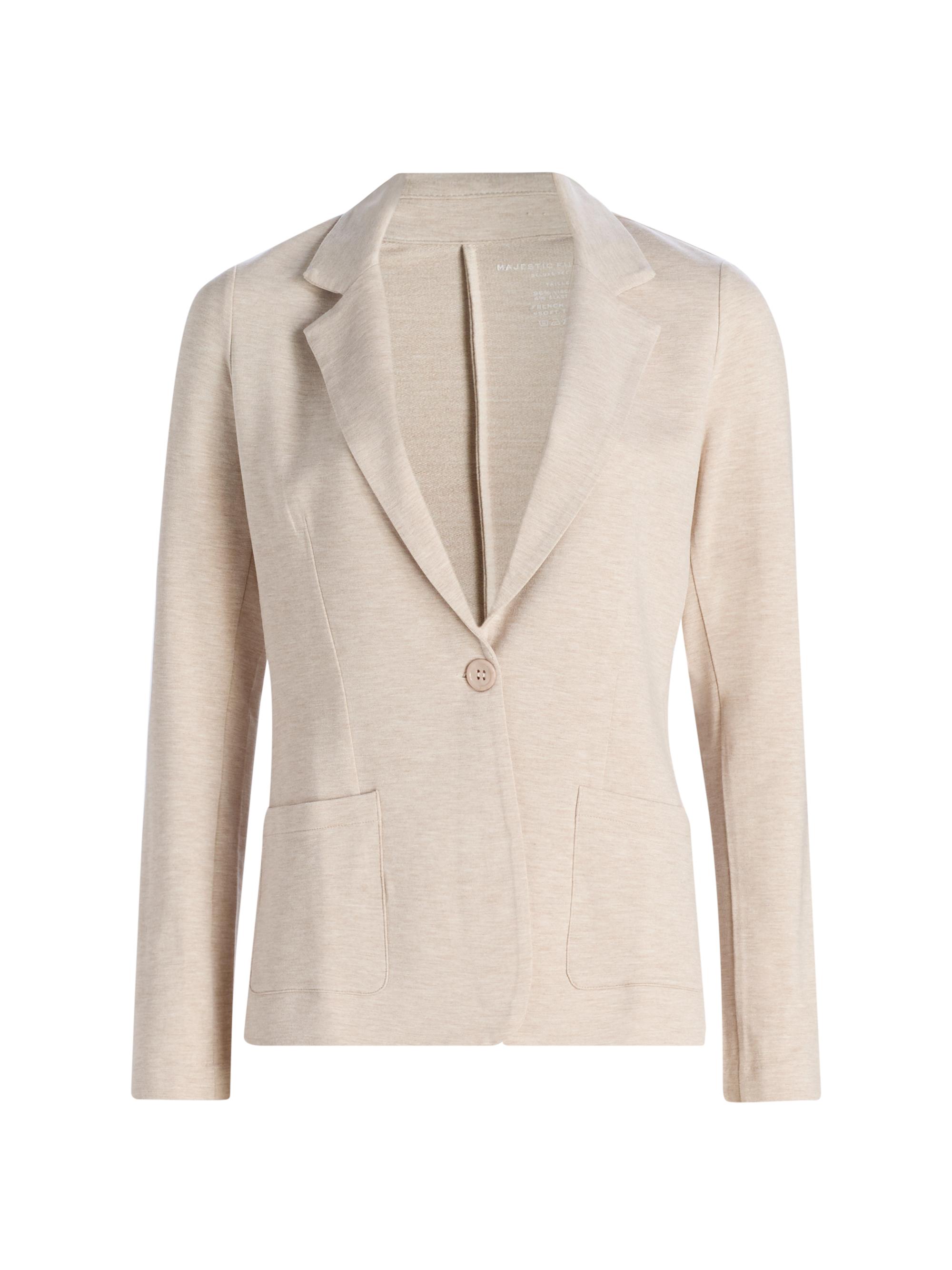 Majestic Filatures Women's French Terry Blazer - Ecru Chine