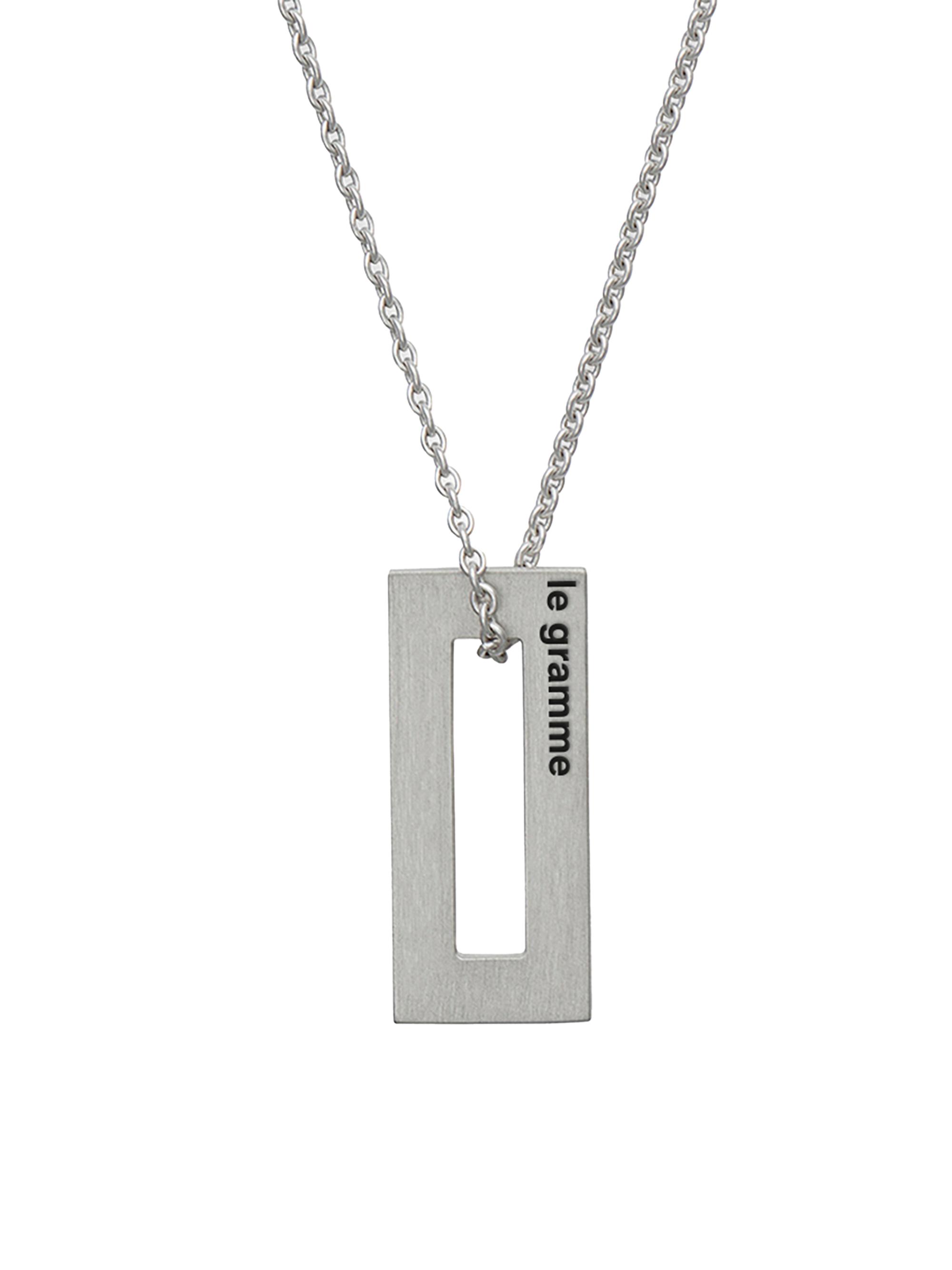 Le Gramme Men's 1.5G Polished & Brushed Sterling Silver Necklace - Silver