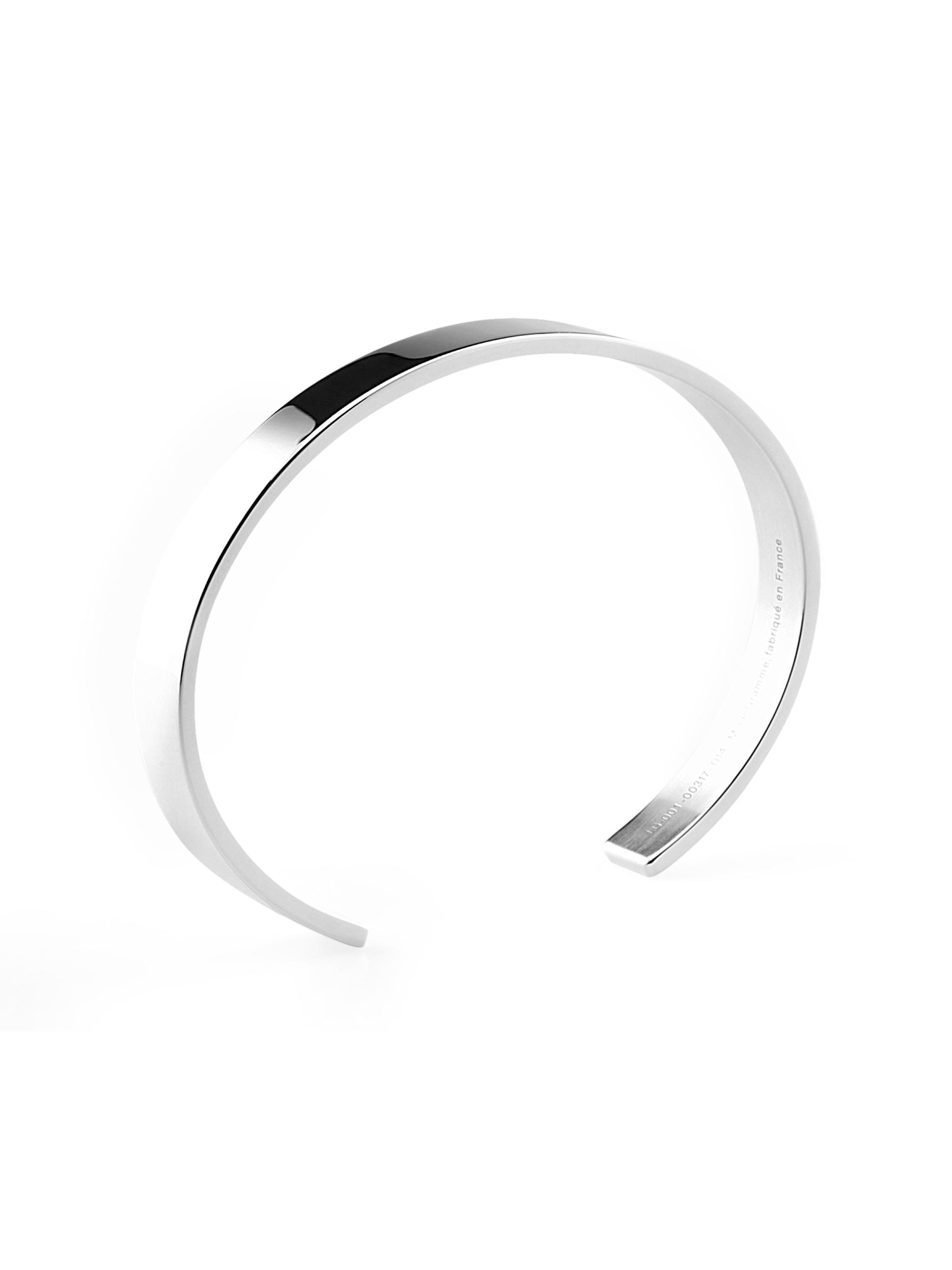 Le Gramme Men's Unisex 21G Polished Sterling Silver Ribbon Bracelet - Silver