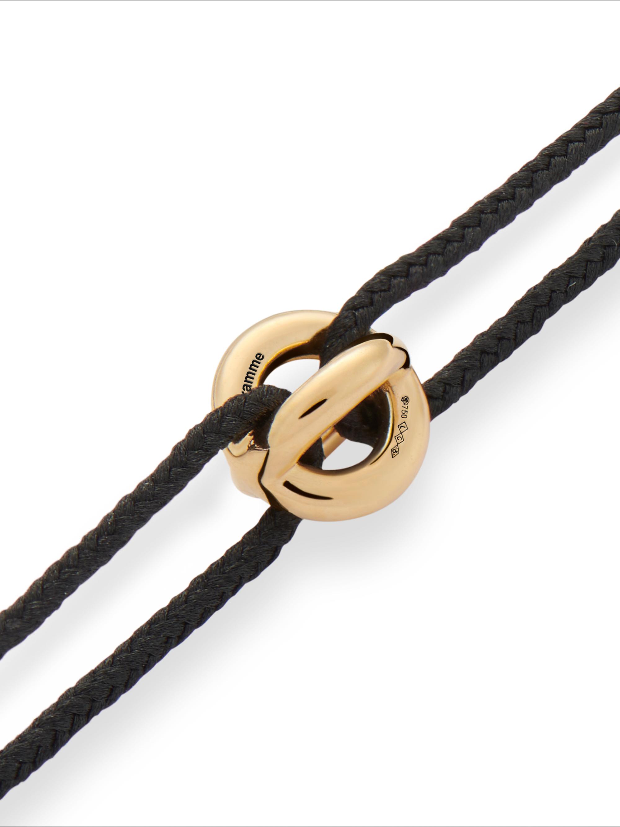 1G Polished 18K Yellow Gold Entrelacs Cord Bracelet