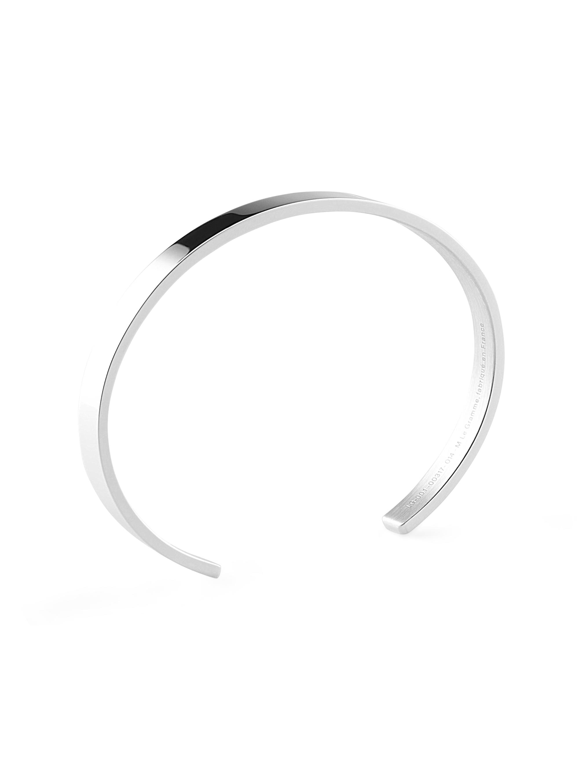 Le Gramme Men's Unisex 15G Polished Sterling Silver Ribbon Bracelet - Silver
