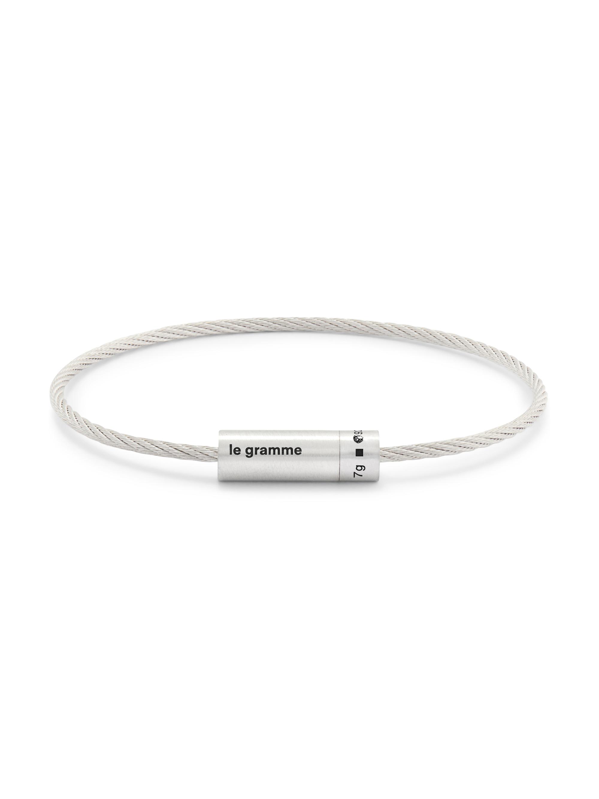 Le Gramme Unisex 7G Polished Sterling Silver Ribbon Bracelet