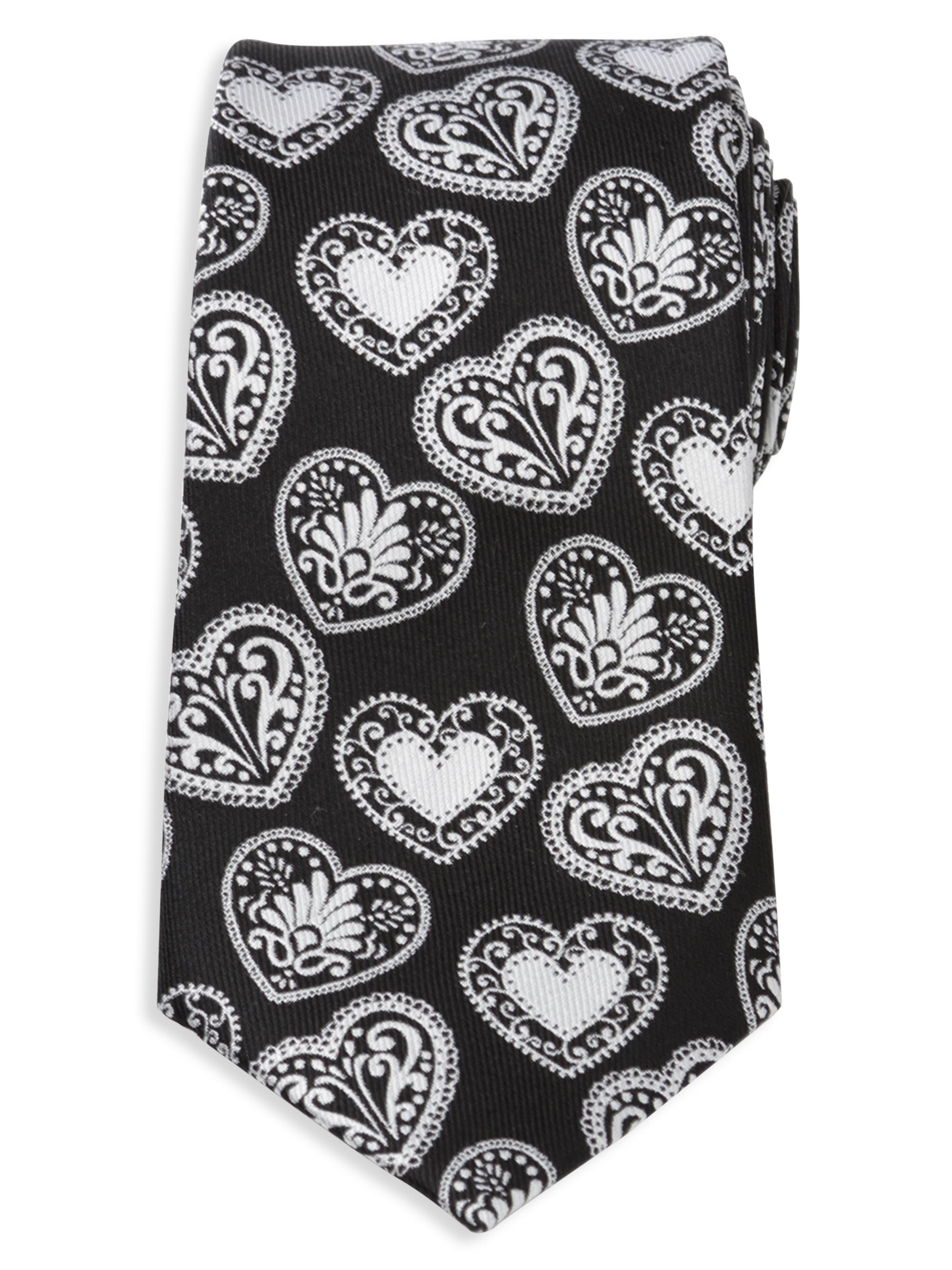 Cufflinks, Inc. Men's Paisley Heart Silk Tie - Black
