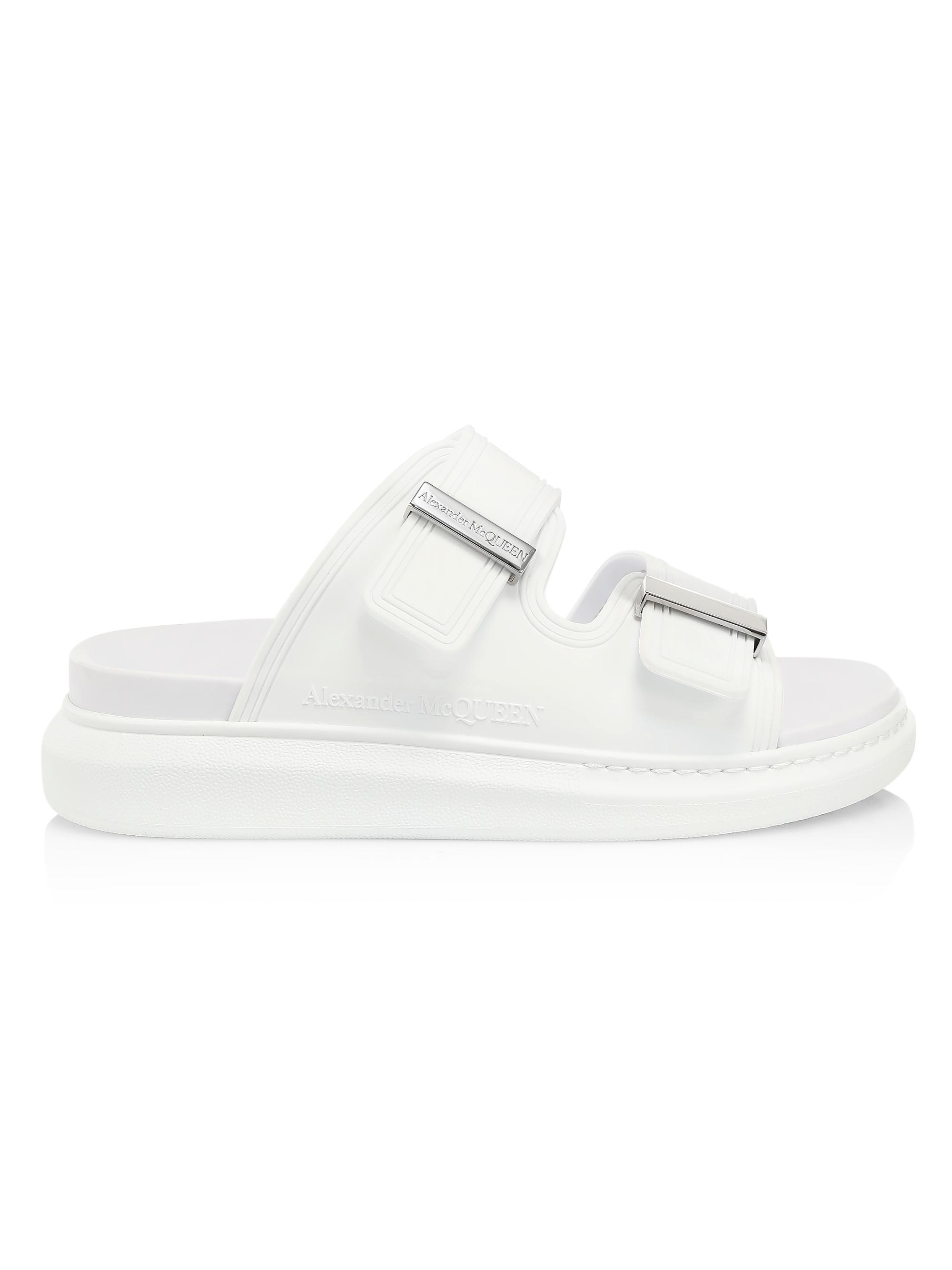 alexander mcqueen rubber double strap slides