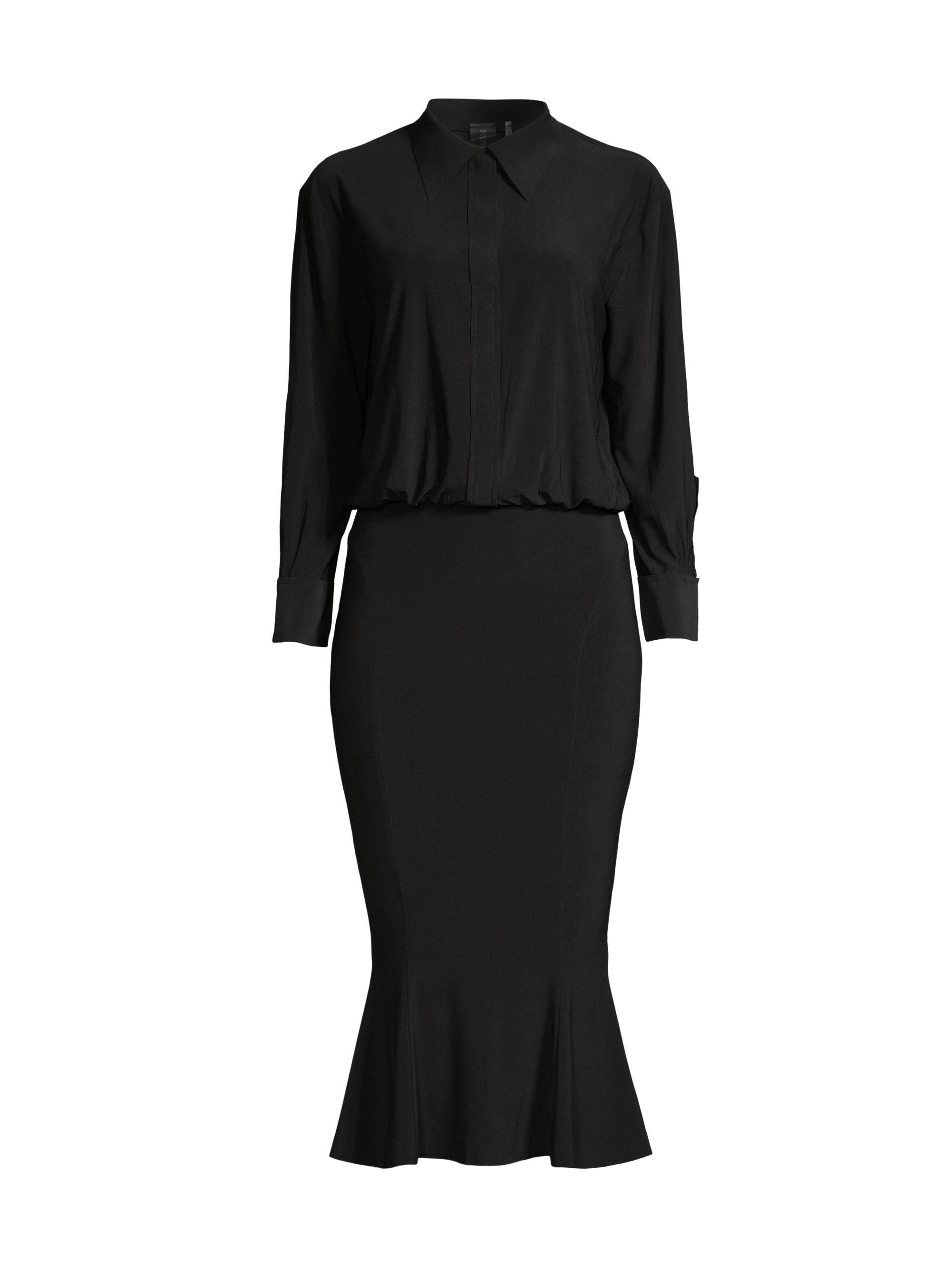 norma kamali boyfriend shirt fishtail dress Norma Kamali Super Oversized Sleeveless Boyfriend Shirt Flared Gown in Snow  White