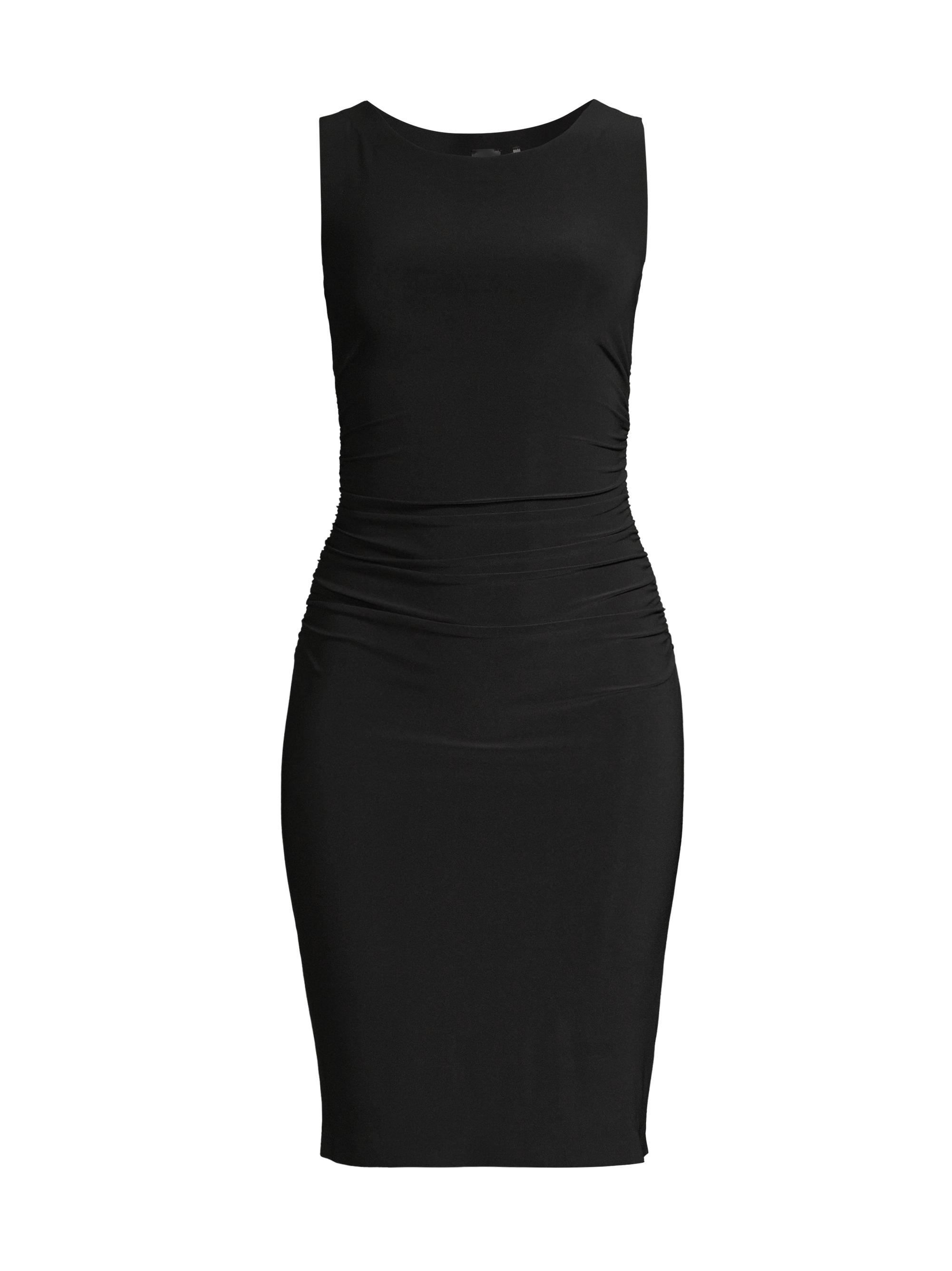 Norma Kamali Women's Sleeveless Shirred Waist Dress - Black