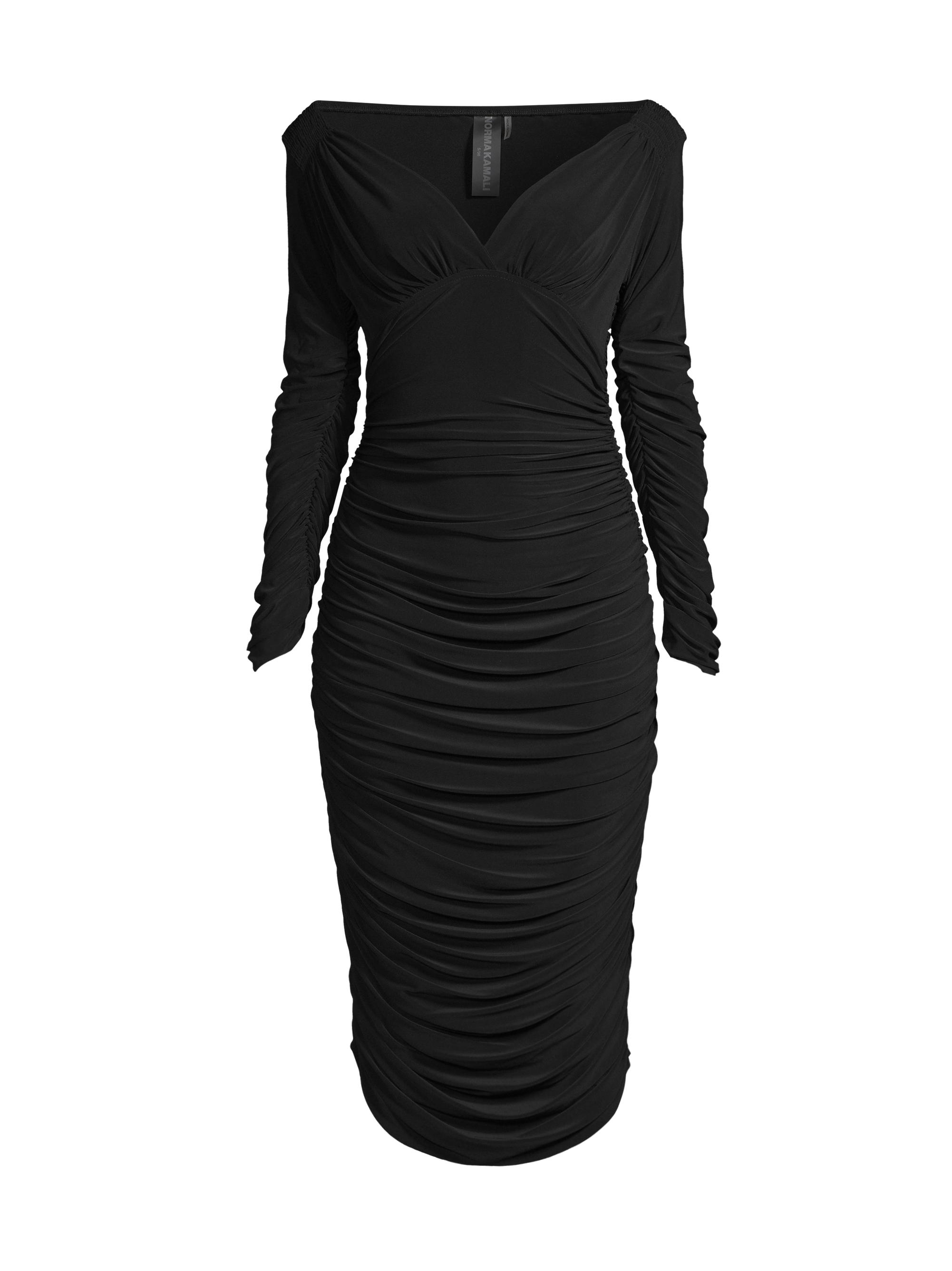 Norma Kamali Women's Tara Long-Sleeve Dress - Black