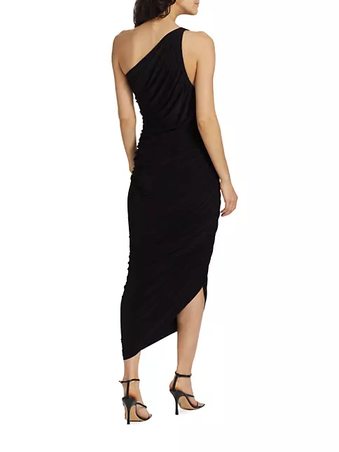 Norma Kamali Diana' Ruched One-Shoulder Dress - Black