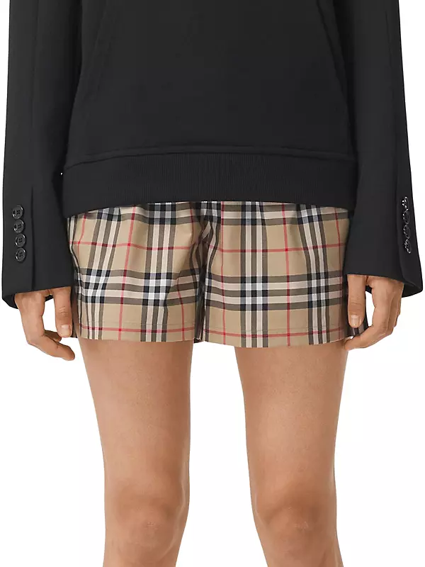 Shop Burberry Audrey Check Shorts | Saks Fifth Avenue
