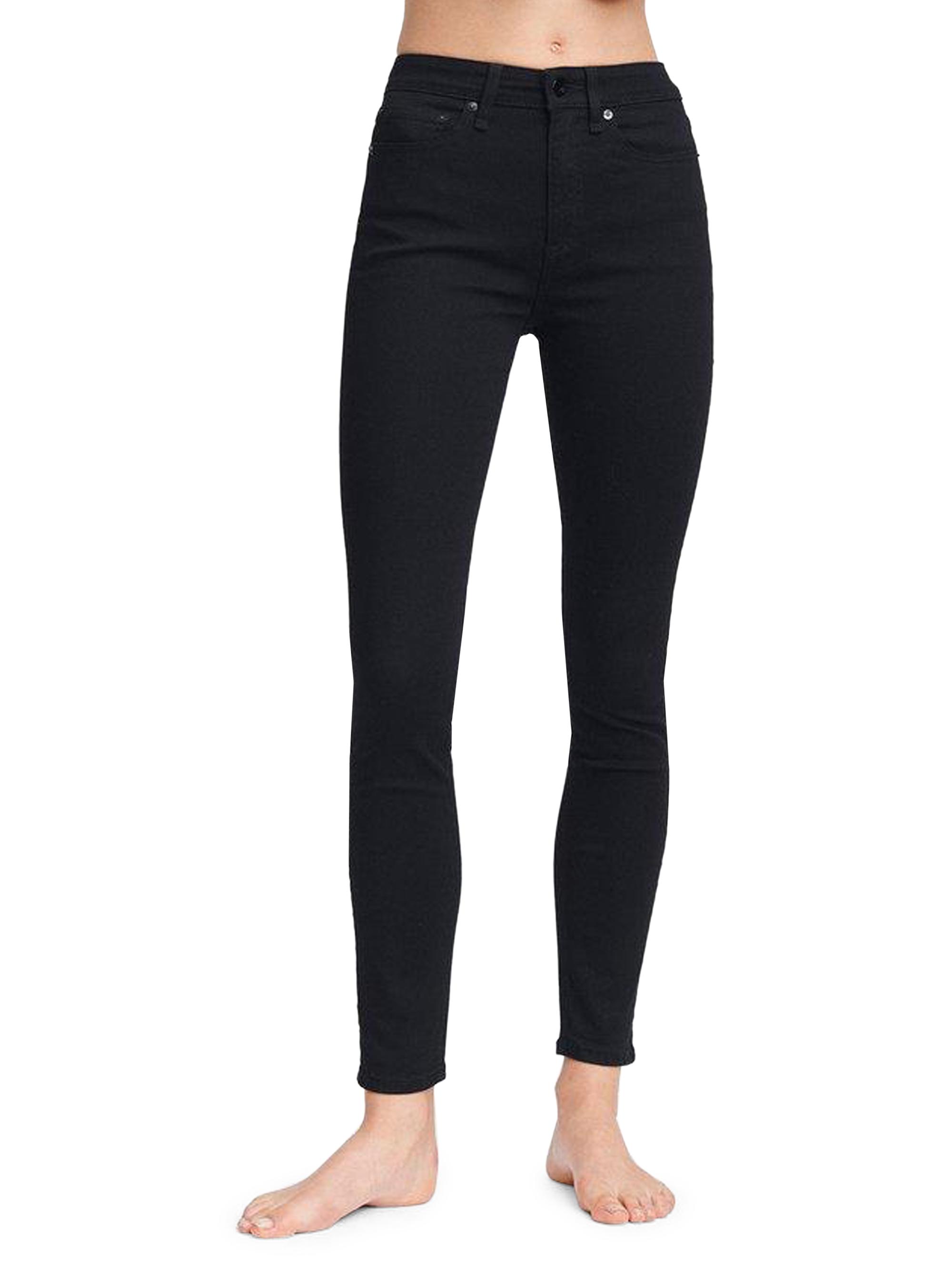 rag & bone Women's Nina High-Rise Skinny Jeans - Black