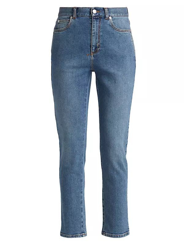 High-Rise Fitted Stretch Jeans