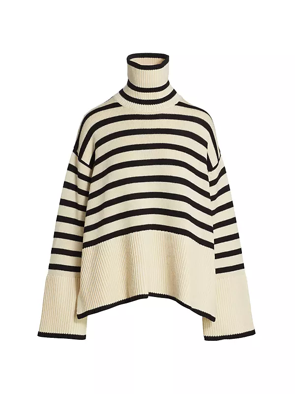 Shop Toteme Signature Stripe Turtleneck Sweater | Saks Fifth Avenue