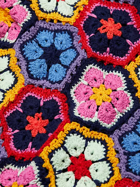 Shop Farm Rio Flower Crochet Mini Dress