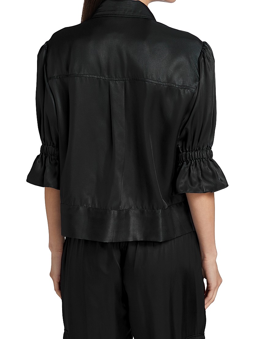 Shop Cinq à Sept Holly Puff-Sleeve Utility Jacket | Saks Shop Cinq à Sept Holly Puff-Sleeve Utility Jacket | Saks