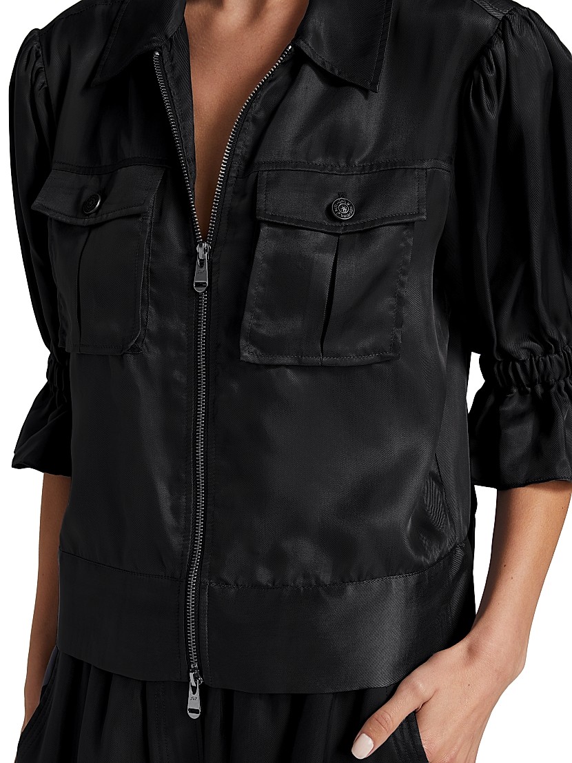 Shop Cinq à Sept Holly Puff-Sleeve Utility Jacket | Saks Shop Cinq à Sept Holly Puff-Sleeve Utility Jacket | Saks