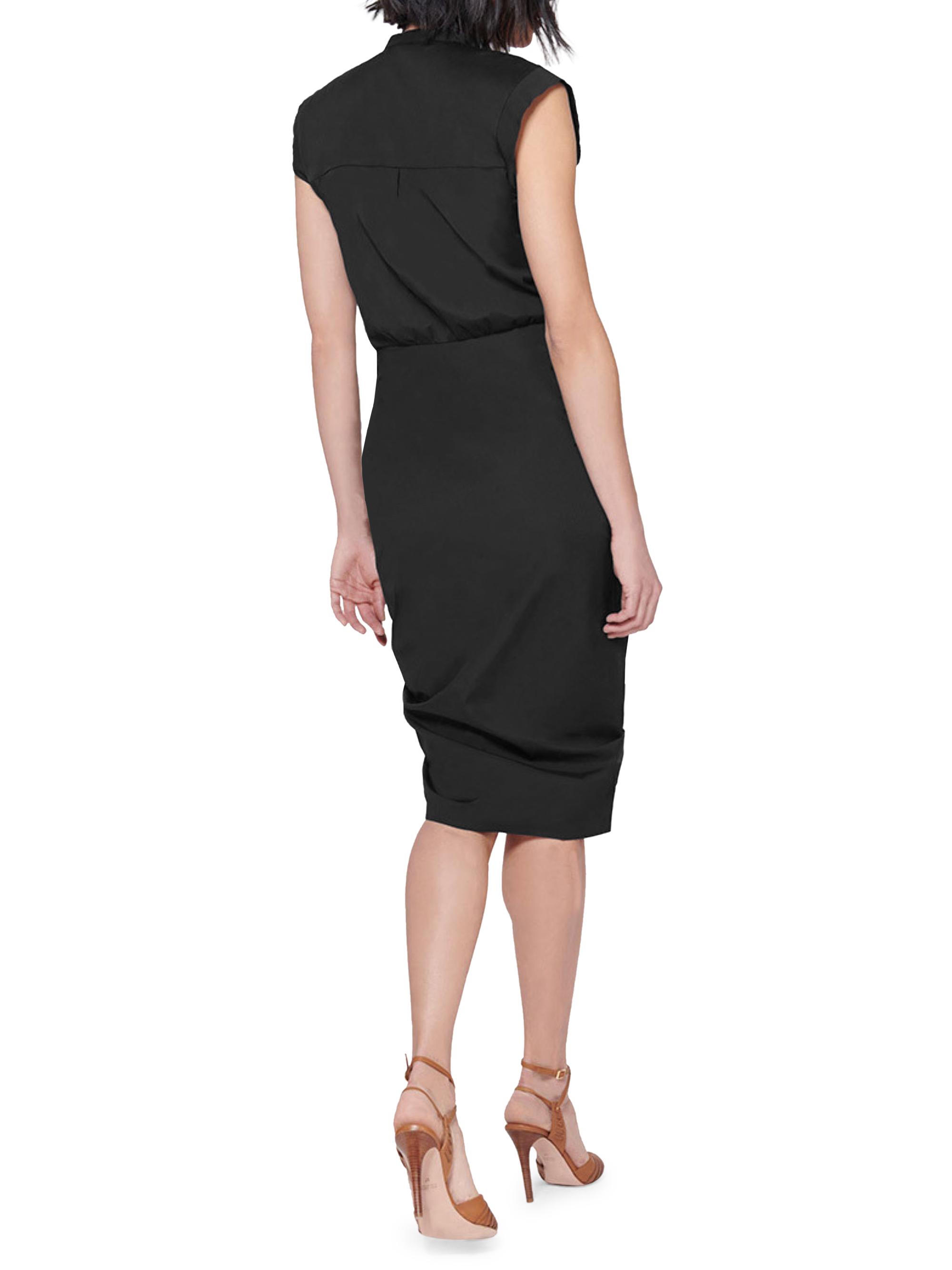 Veronica Beard Women's Bell Button-Front Ruched Shirtdress - Black | Thumbnail 5