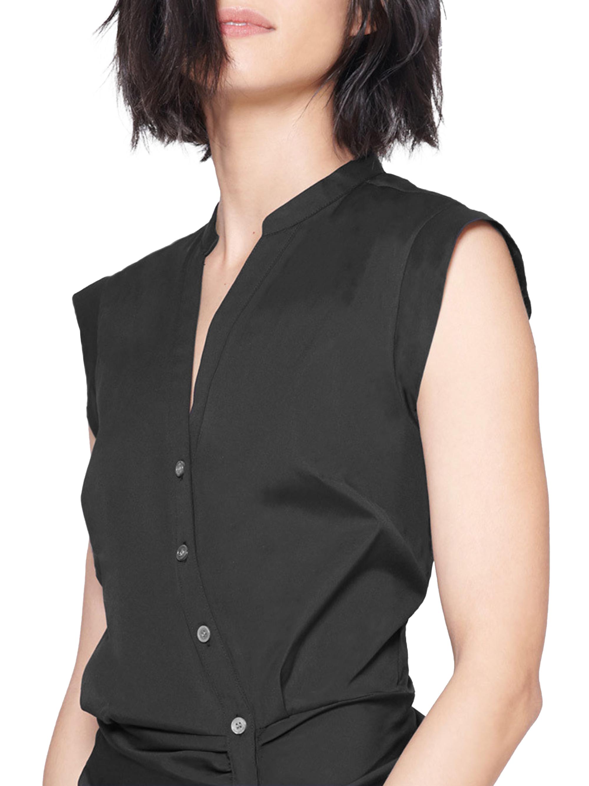 Veronica Beard Women's Bell Button-Front Ruched Shirtdress - Black | Thumbnail 6