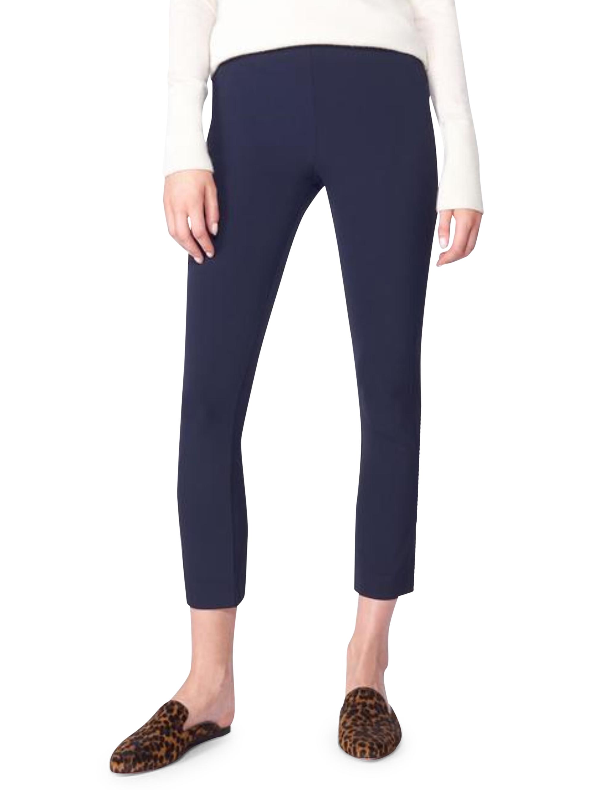 Veronica Beard Women's Core Zip-Back Scuba Pants - Navy | Thumbnail 3