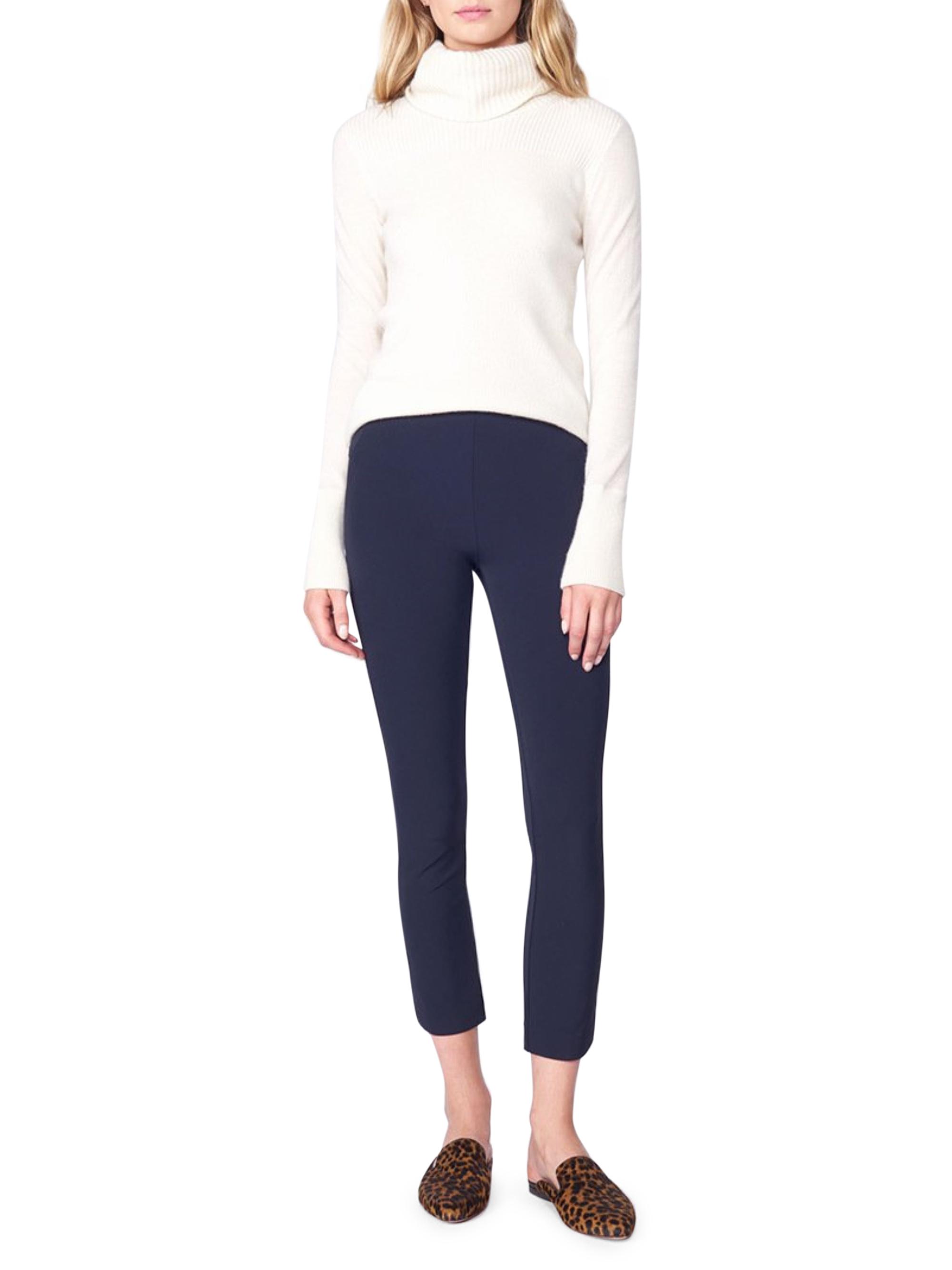 Veronica Beard Women's Core Zip-Back Scuba Pants - Navy | Thumbnail 2