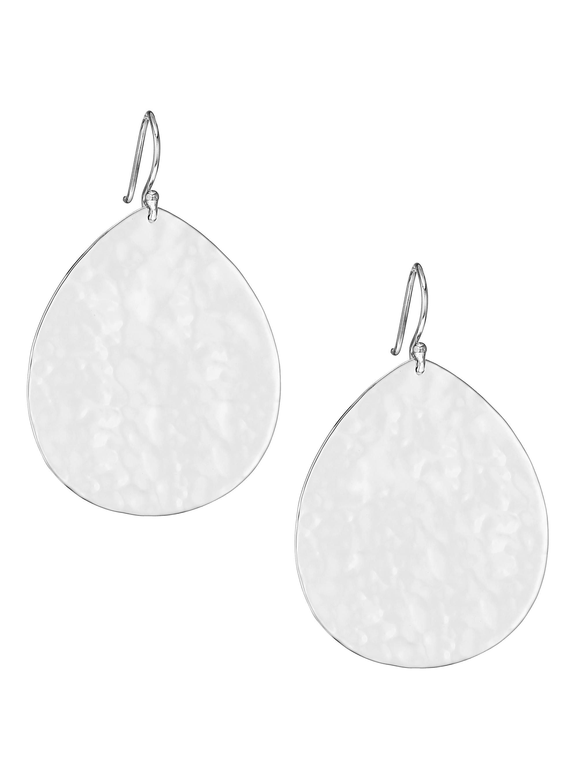 Ippolita Women's Classico Sterling Silver Crinkled  Teardrop Earrings - Silver