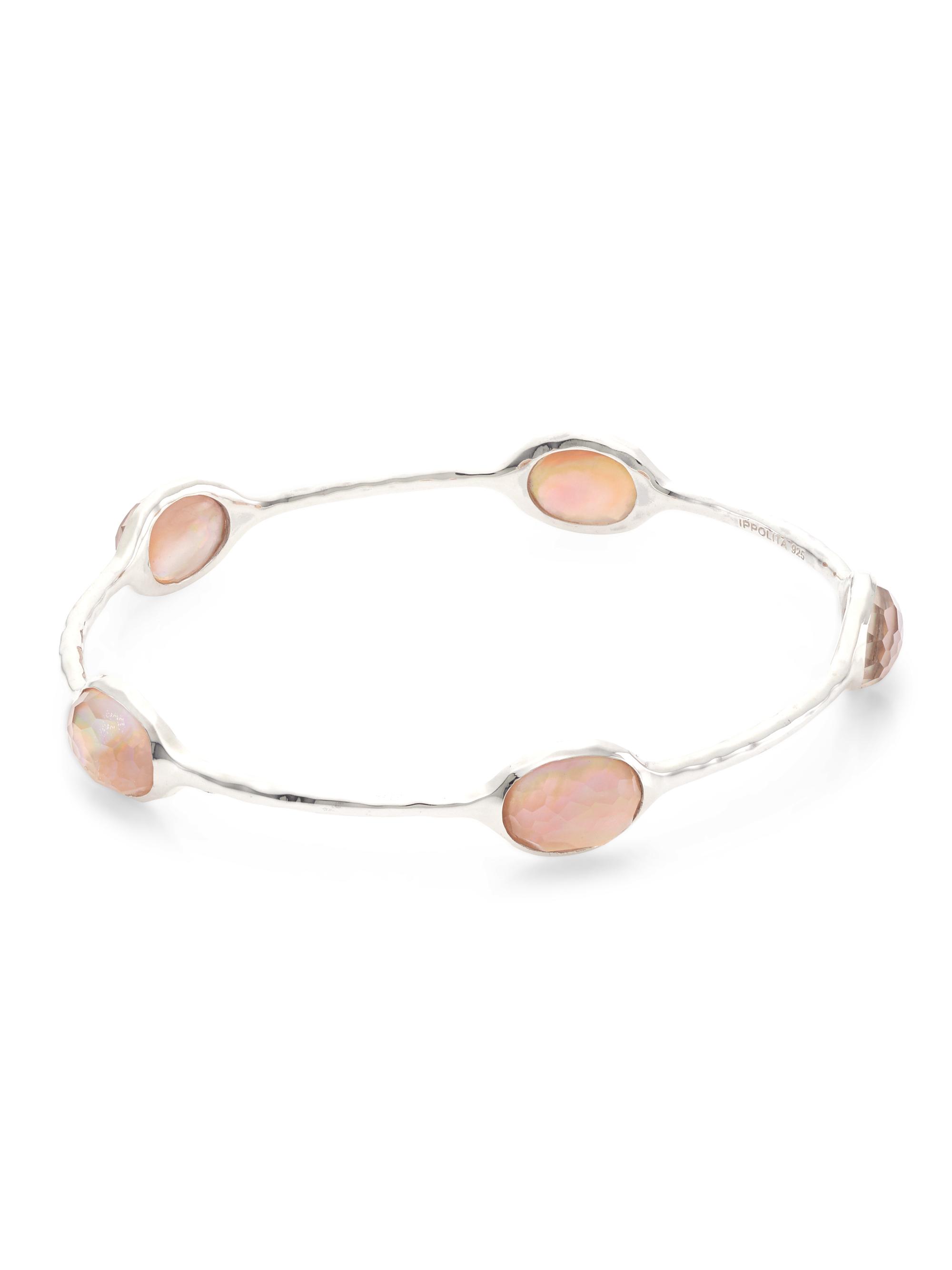 Ippolita Women's 95 Rock Candy In Brown Shell Doublet Bangle - Silver