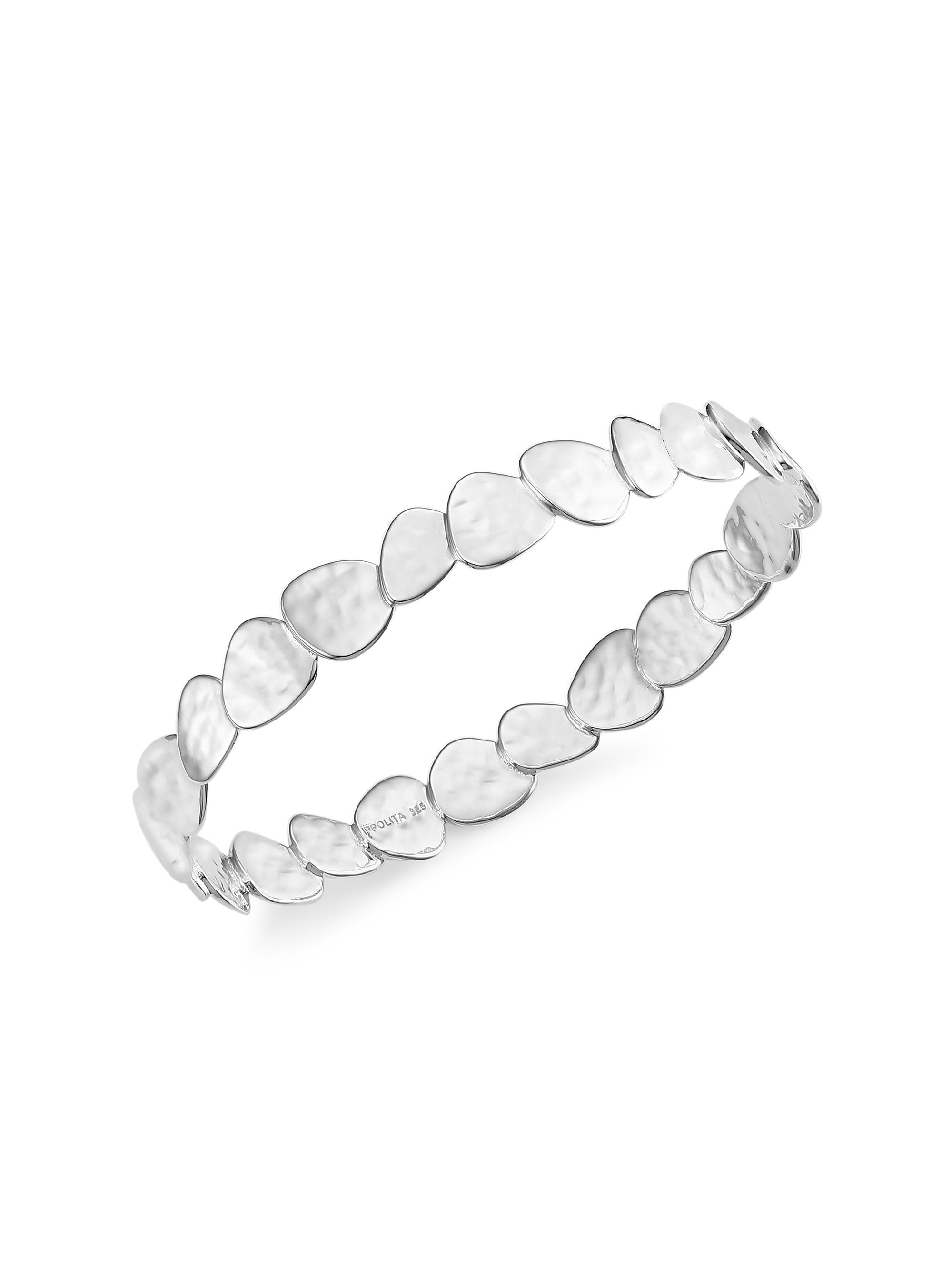 Ippolita Women's Classico Crinkle All Nomad 925 Silver Disc Bangle - Silver
