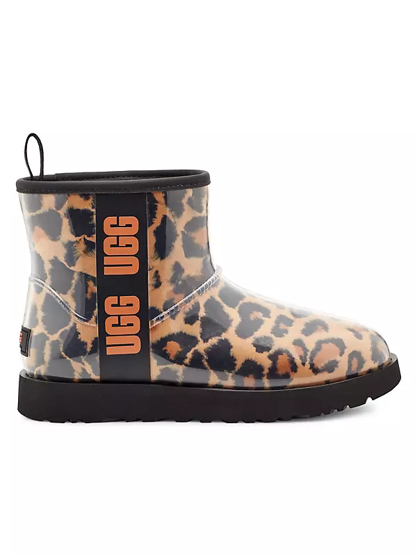 Shop UGG Classic Clear Mini Panther-Print Boots | Saks Fifth Avenue