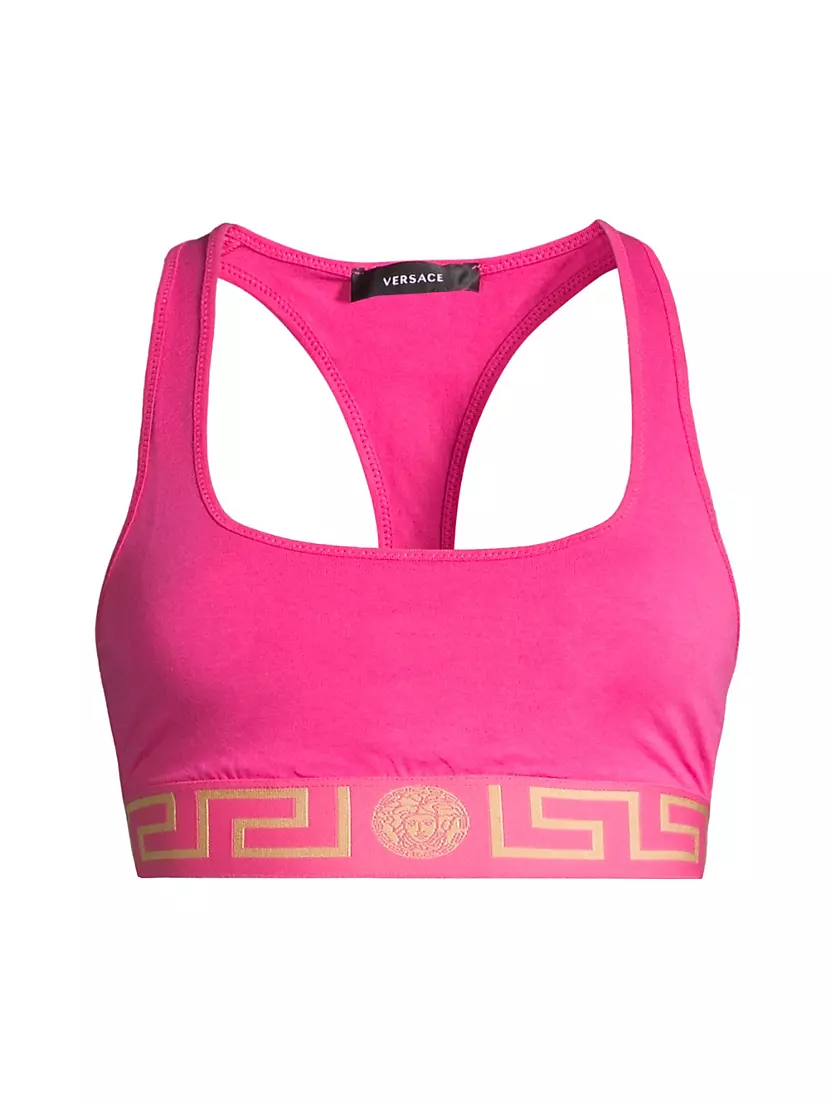 Buy Versace La Greca Print Bra Top 'Pink' - 1002594 1A03063 5P210