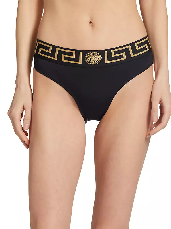 Buy Versace Greca Border Bikini Briefs 'Fuxia' - ABD01093 A232185 1P580