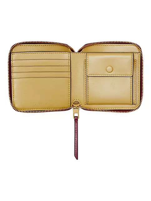 Lauren Ralph Lauren Debossed Monogram Leather Zip-Around Wallet