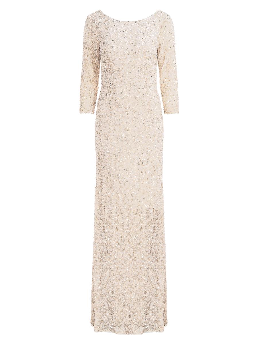 slim fit dress slacks Ever-Pretty Plus Size Sequin Chiffon Formal Dress with 3/4 Sleeves Holiday Fiesta Dress