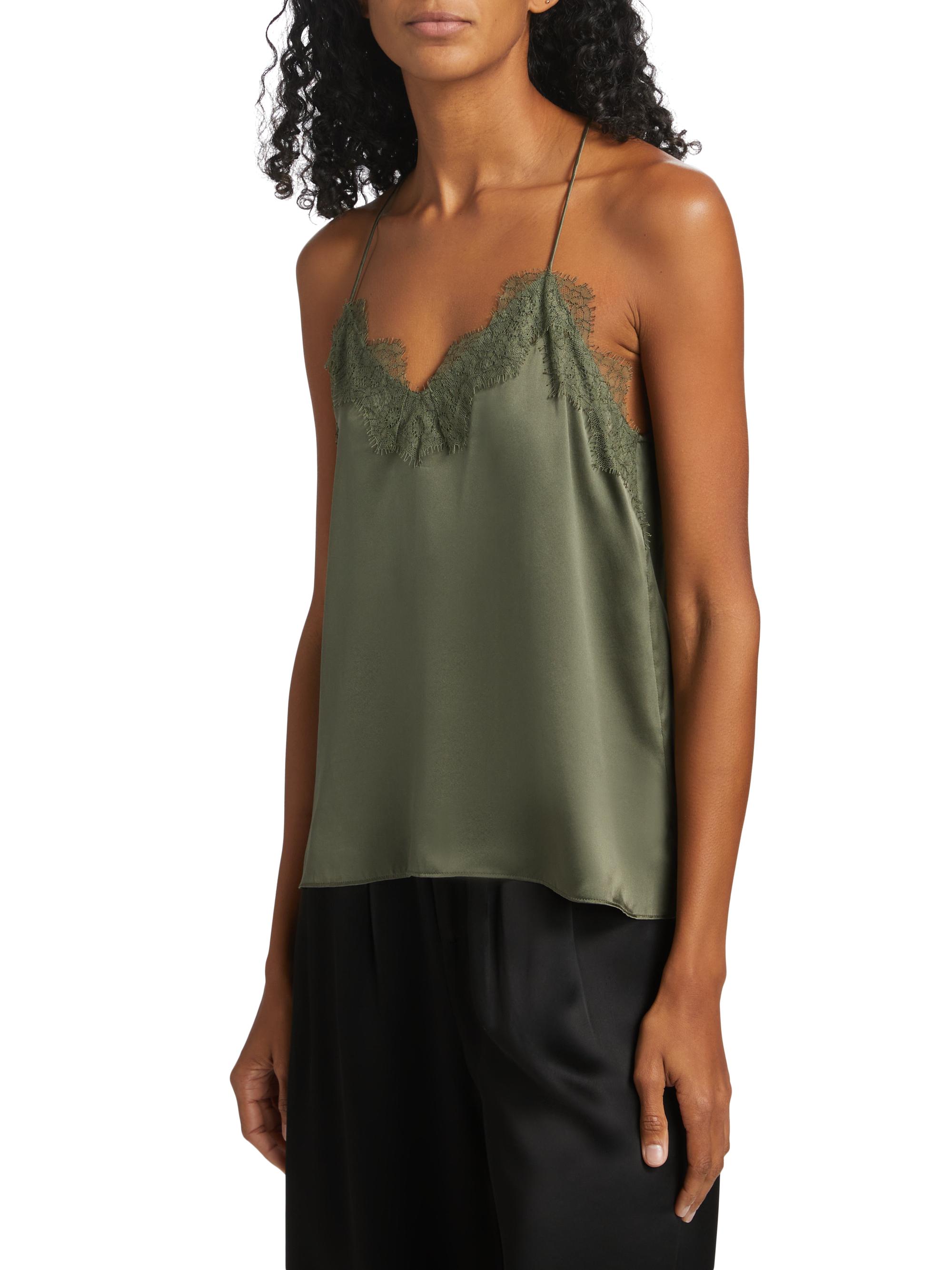 トップス LaceDocking Satin Camisole maisonspecial Lace Docking Satin Camisole