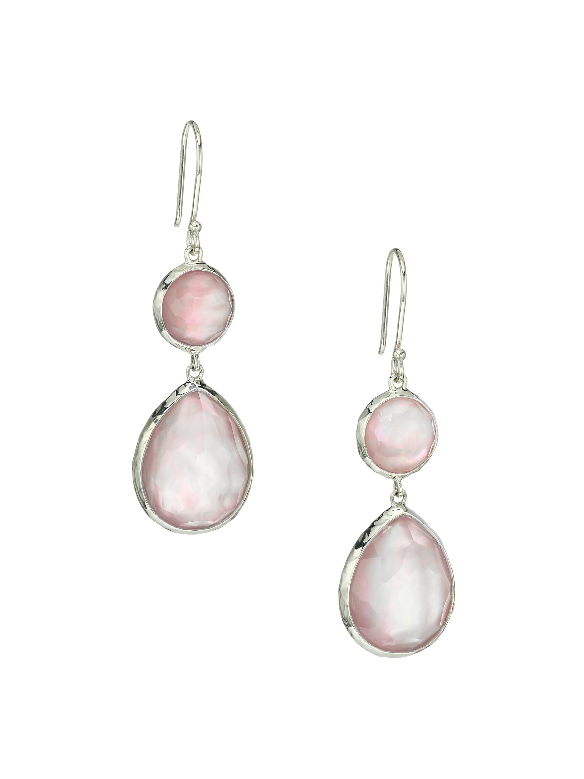 Ippolita Women's Rock Candy Double Drop Sterling Silver & Brown Shell Doublet Double-Drop Earrings - Silver