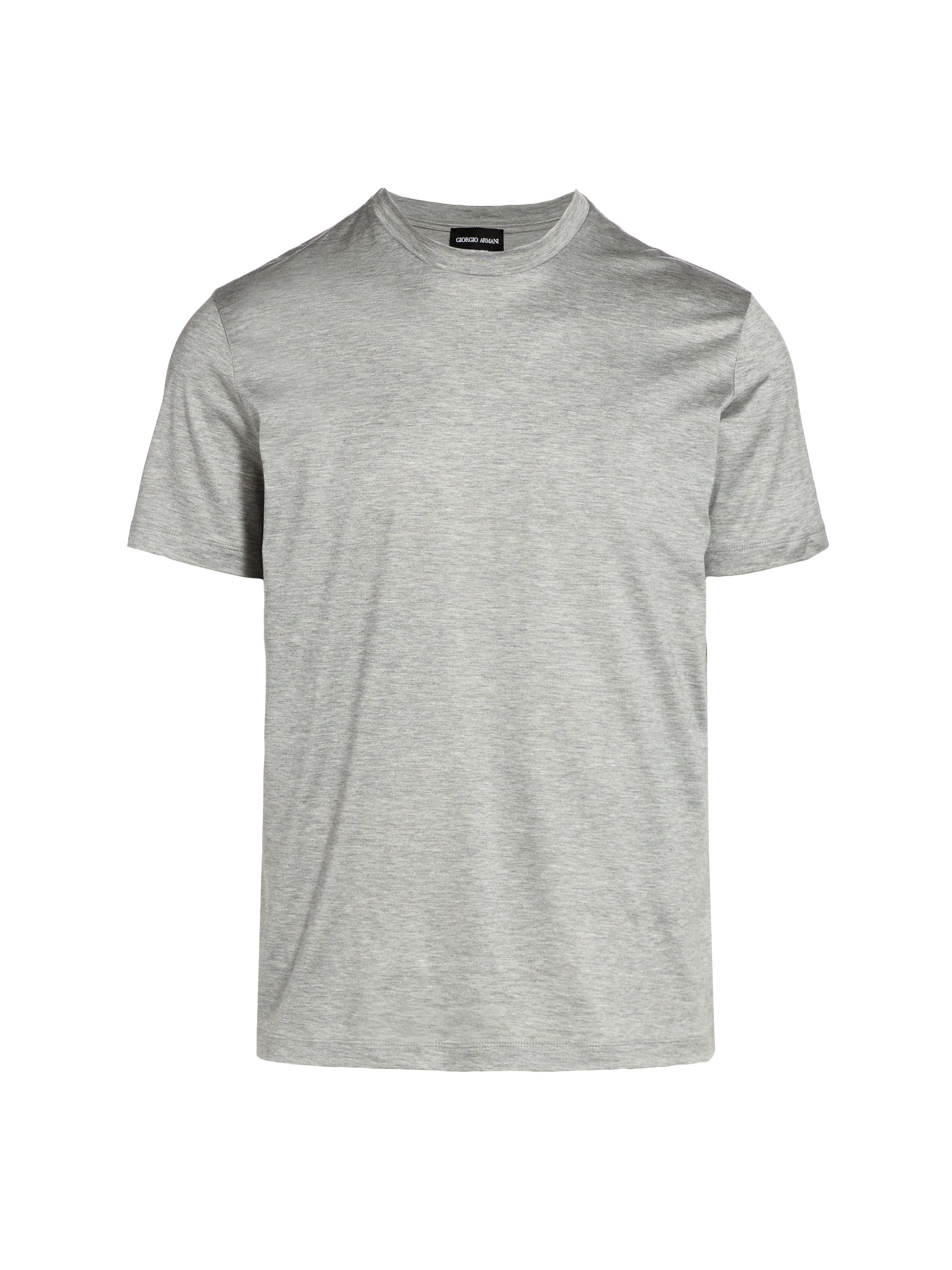Giorgio Armani Men's Crewneck T-Shirt - Grey