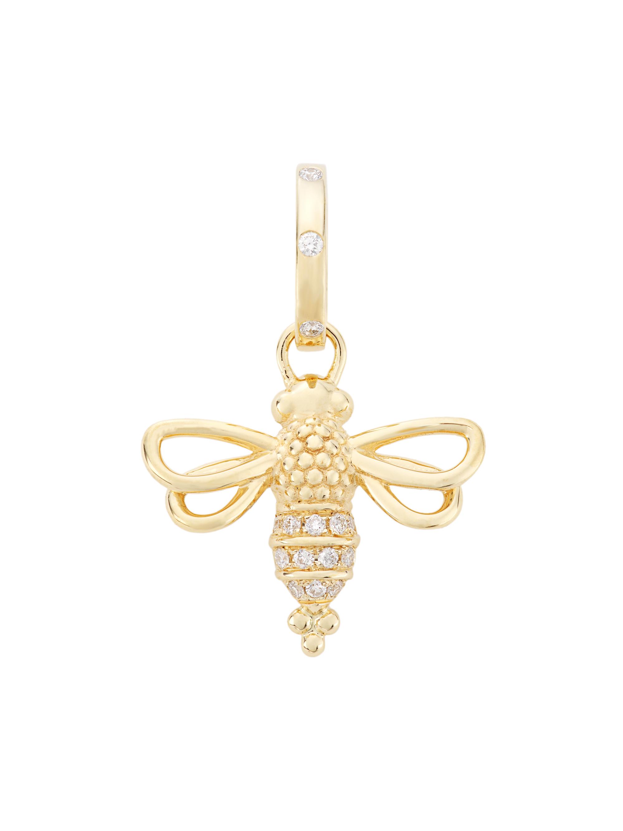 Temple St. Clair Women's Tree Of Life 18K Yellow Gold & Diamond Resting Bee Pendant - Yellow Gold