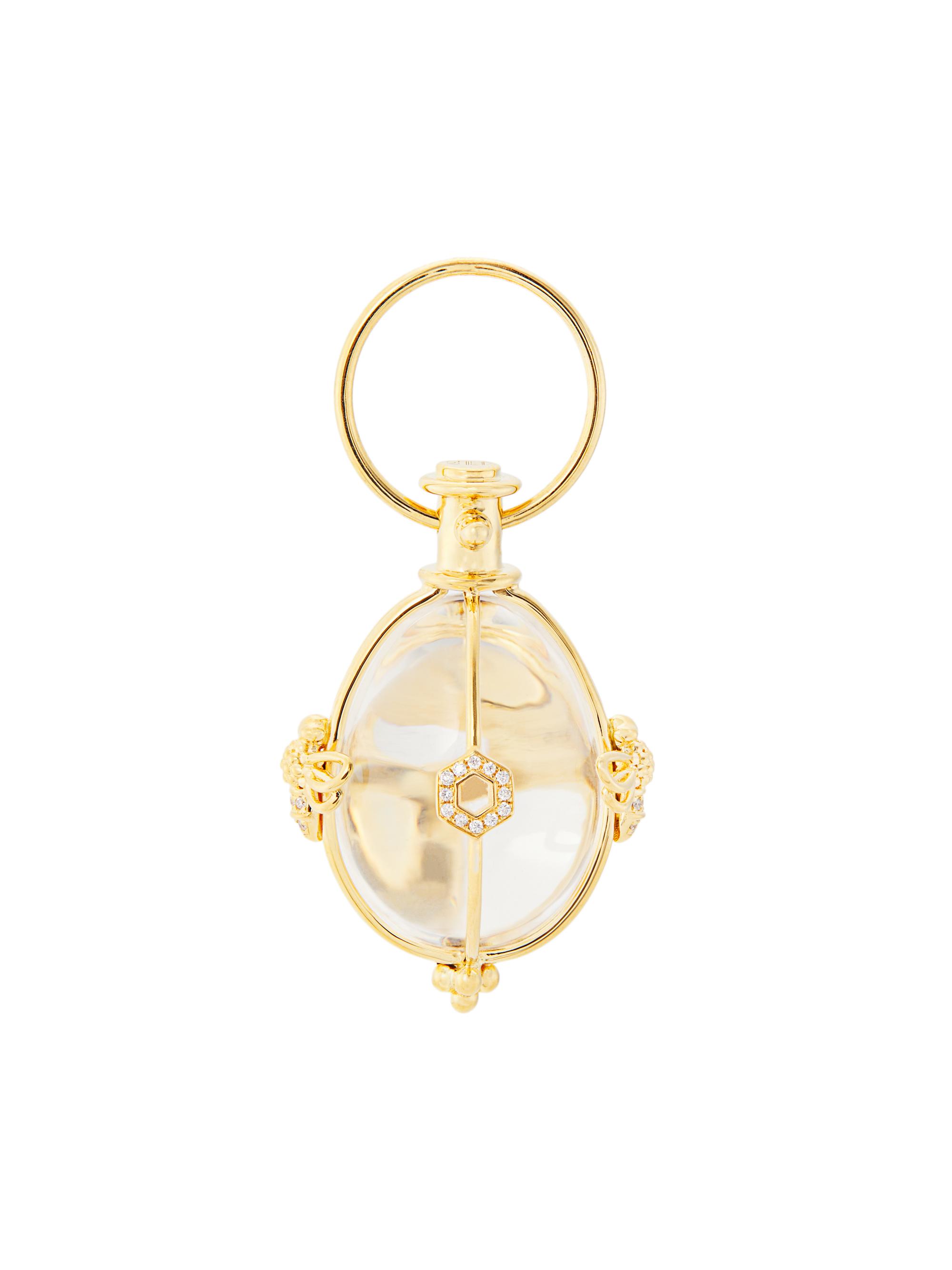Temple St. Clair Women's Florence86 18K Yellow Gold, Crystal & Diamond Bee Amulet - Yellow Gold