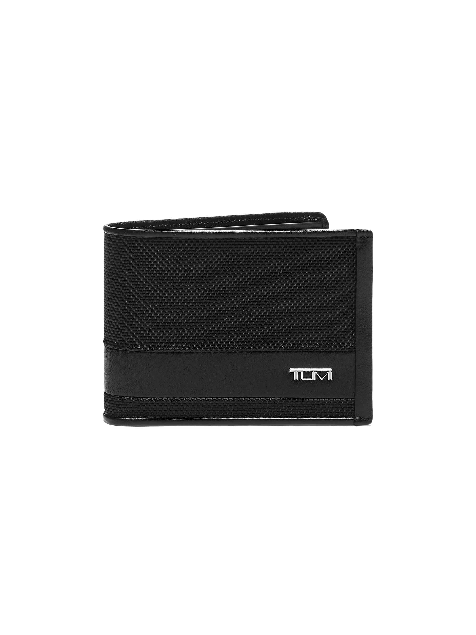 TUMI Men's Ballstic Nylon & Leather Billfold Wallet - Black