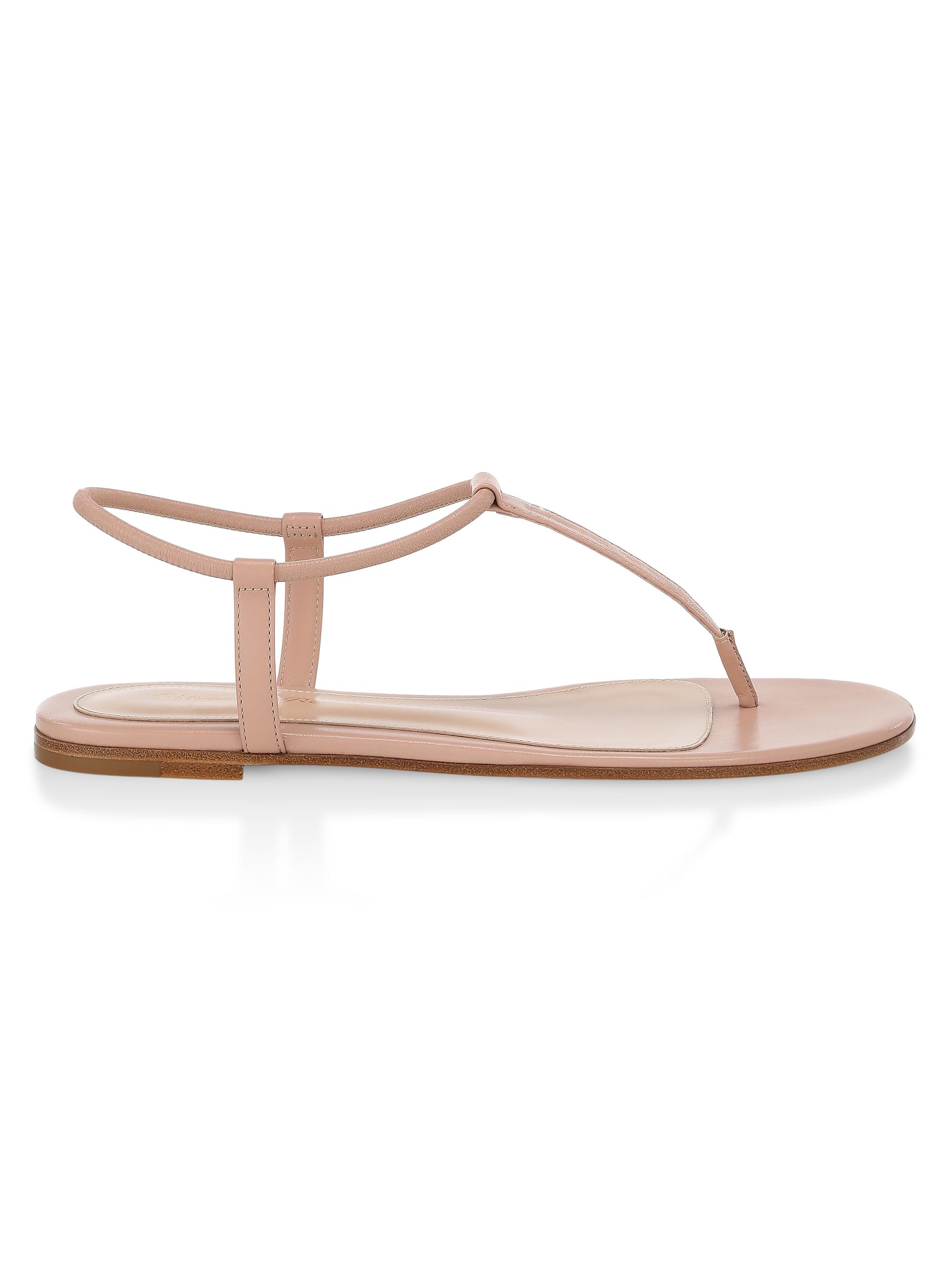 FIUGGI LEATHER FLAT SANDALS