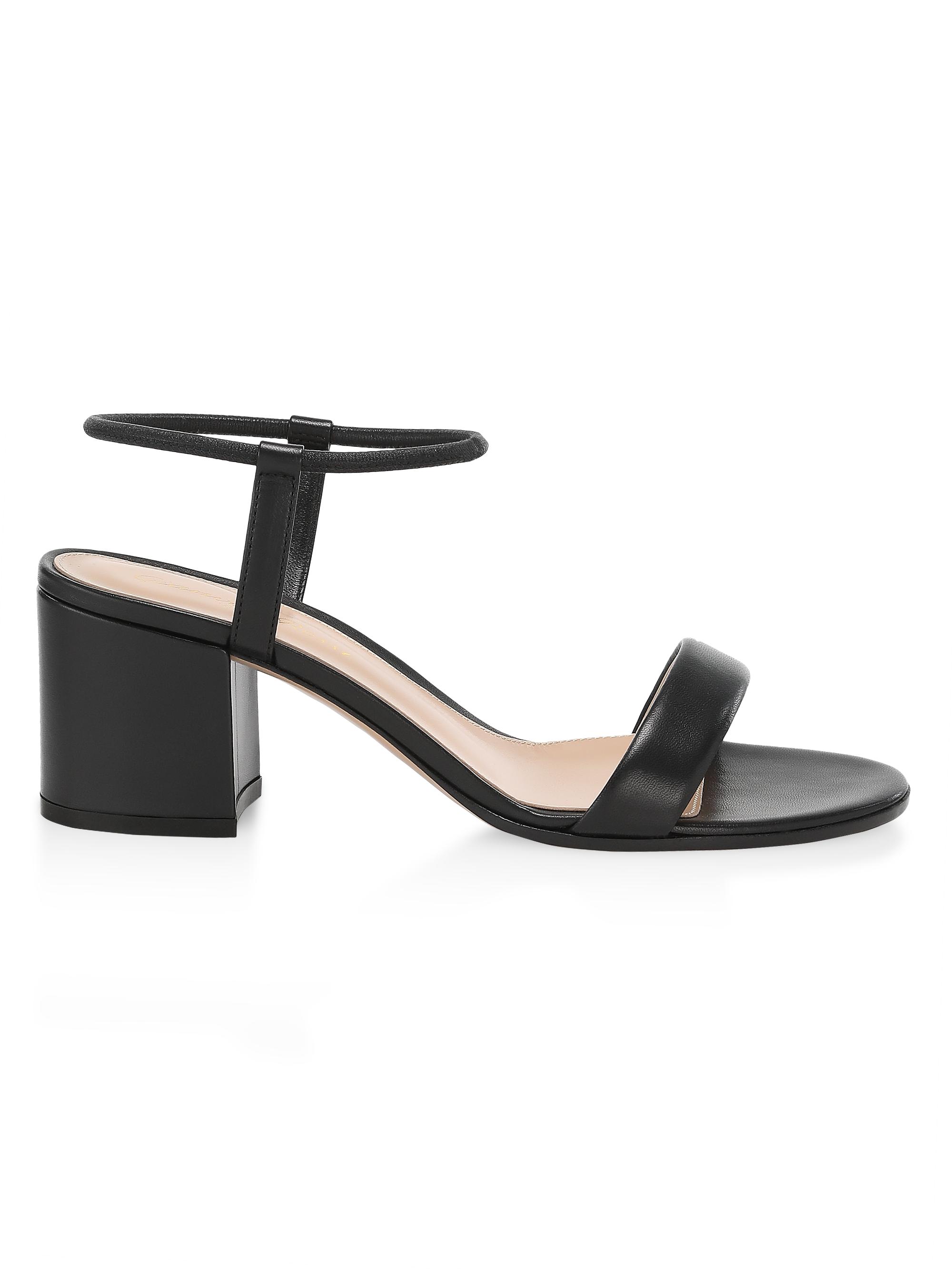 Gianvito Rossi Nadia Leather Block-Heel Sandals | Saks Fifth Avenue