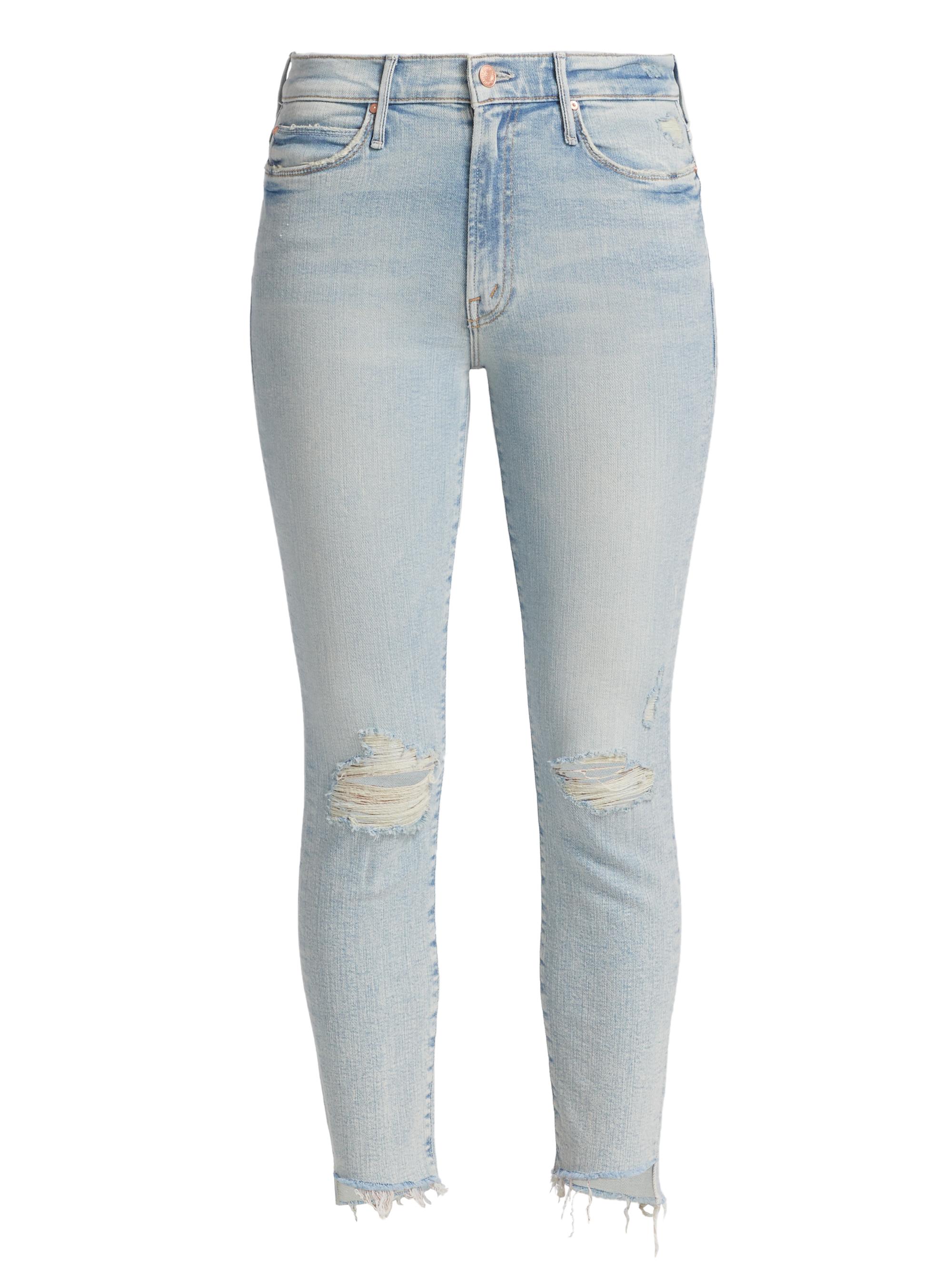 Mother Women's The Stunner Zip Ankle Step Fray Jeans - Rolling In The Bushes