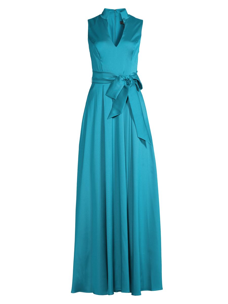 ★AIDAN MATTOX☆抽象柄♪カウルネック♪そでなし♪ロングドレス Aidan Mattox Sleeveless Ball Gown | Saks Fifth Avenue